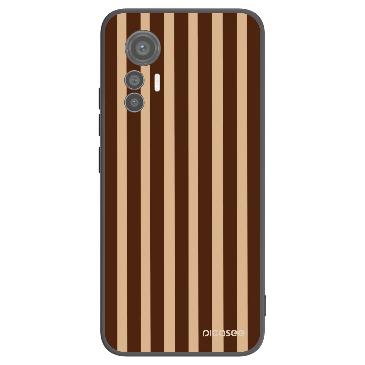 Picasee Xiaomi 12 Lite Hülle - Schwarzes Silikon - Brown lines