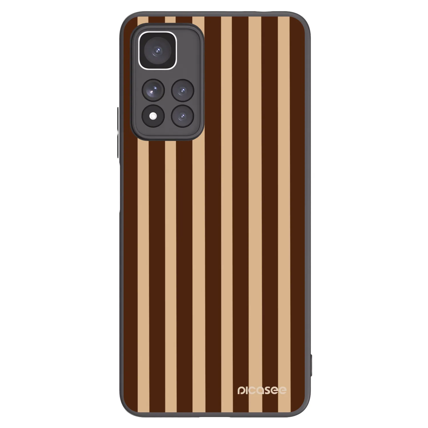 Picasee Xiaomi Redmi Note 11 Pro+ 5G Hülle - Schwarzes Silikon - Brown lines