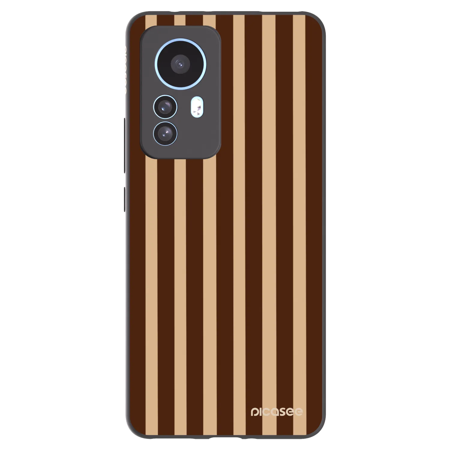Picasee Xiaomi 12T Hülle - Schwarzes Silikon - Brown lines