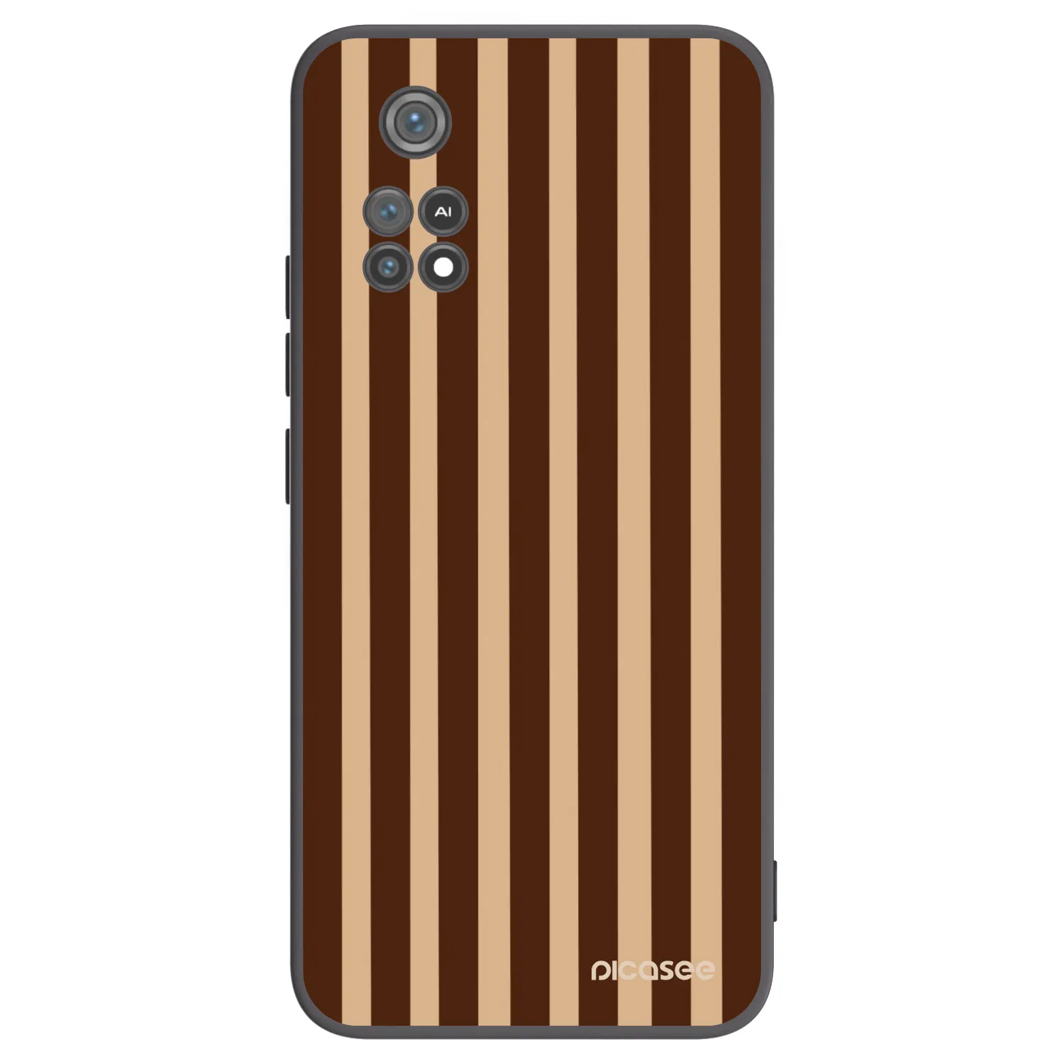 Picasee Xiaomi Poco M4 Pro Hülle - Schwarzes Silikon - Brown lines
