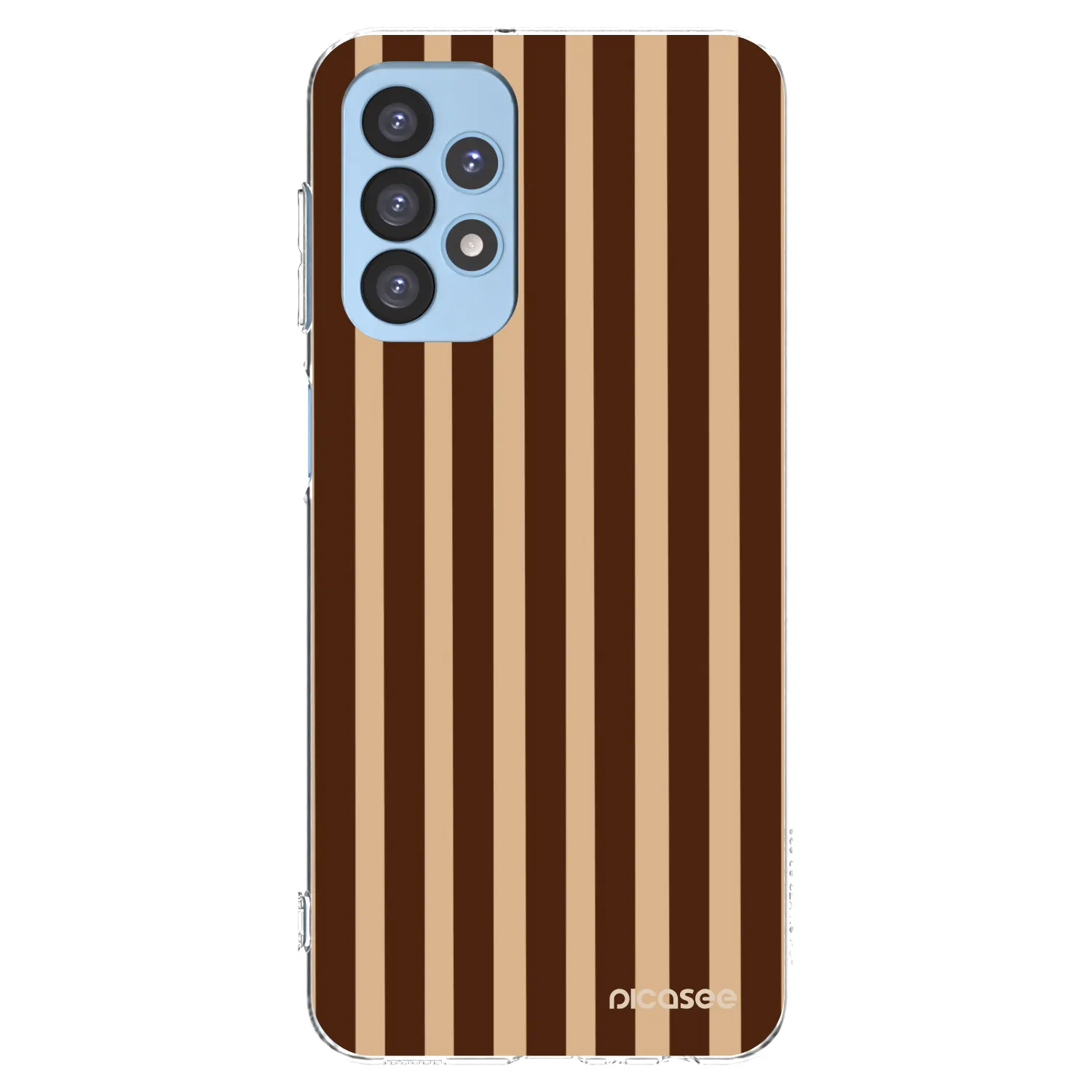 Picasee Samsung Galaxy A23 A235F 4G Hülle - Transparentes Silikon - Brown lines