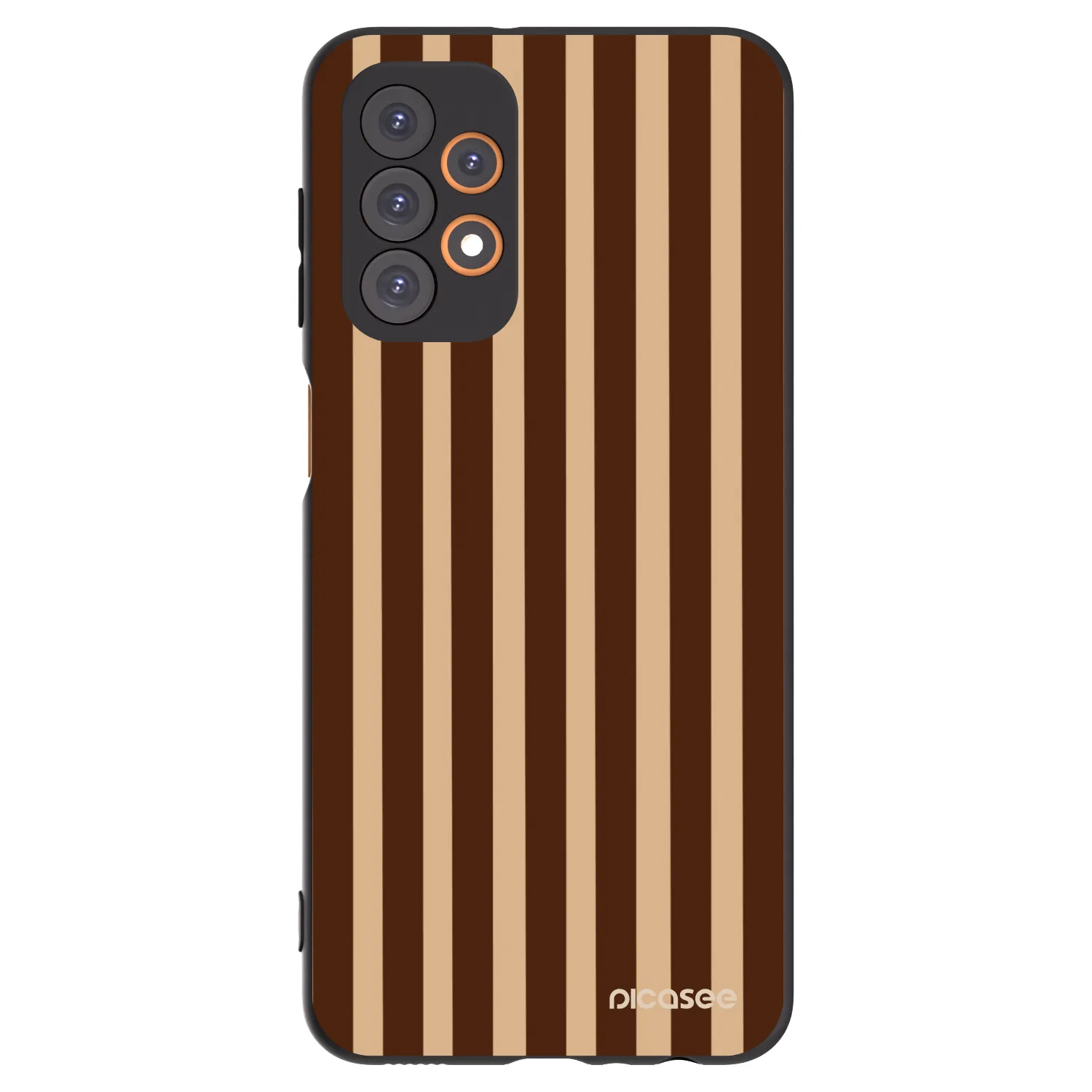 Picasee Samsung Galaxy A23 A236B 5G Hülle - Schwarzes Silikon - Brown lines
