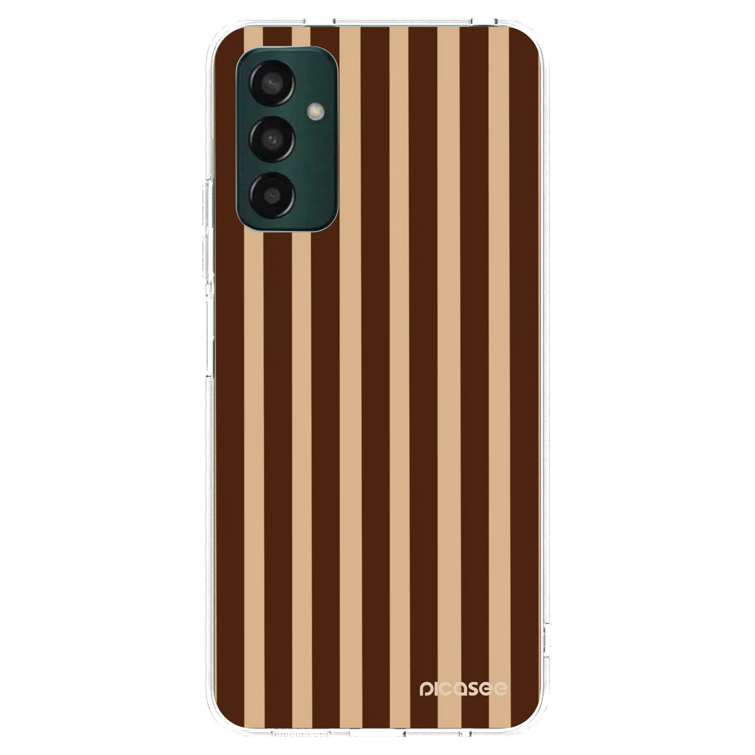 Picasee Samsung Galaxy M23 5G Hülle - Transparentes Silikon - Brown lines