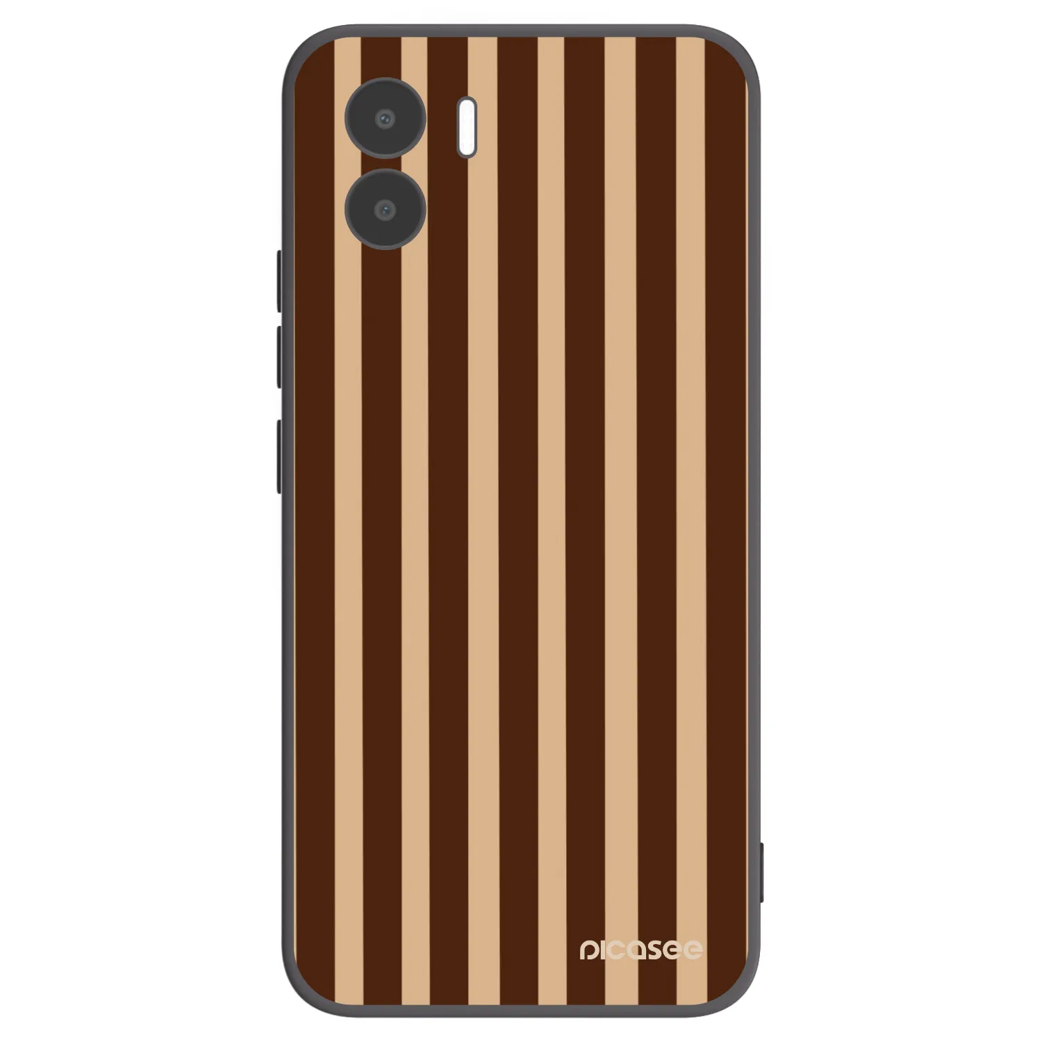 Picasee Xiaomi Redmi A1 Hülle - Schwarzes Silikon - Brown lines