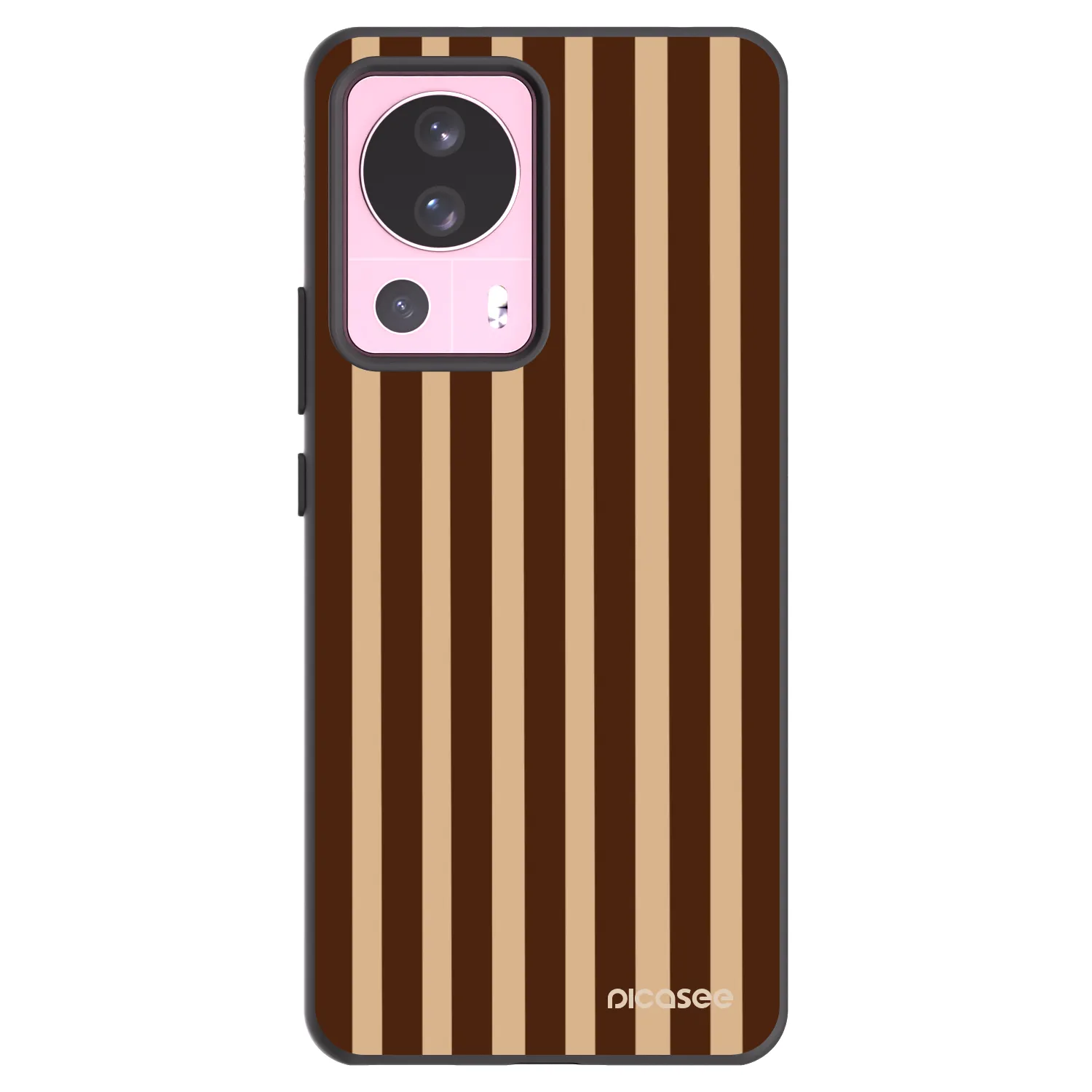 Picasee Xiaomi 13 Lite Hülle - Schwarzes Silikon - Brown lines