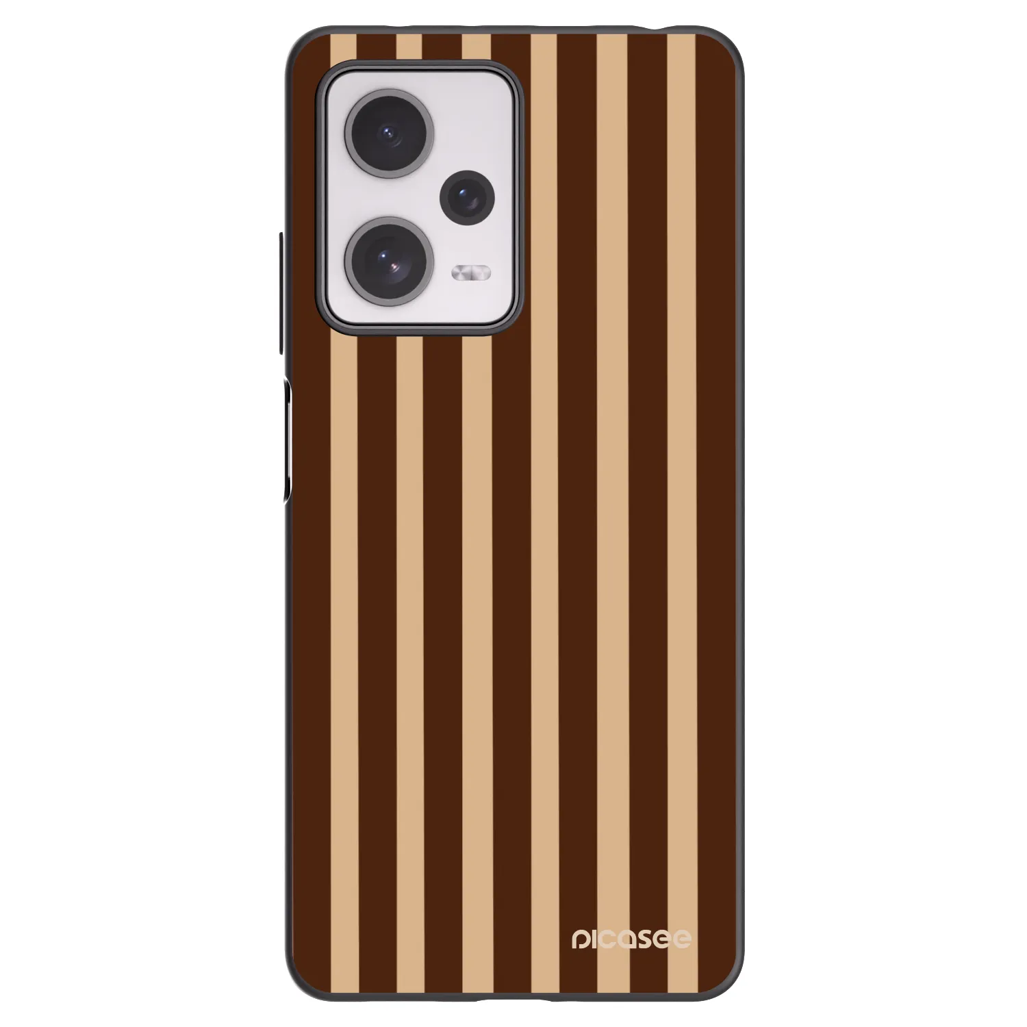 Picasee Xiaomi Redmi Note 12 Pro+ 5G Hülle - Schwarzes Silikon - Brown lines