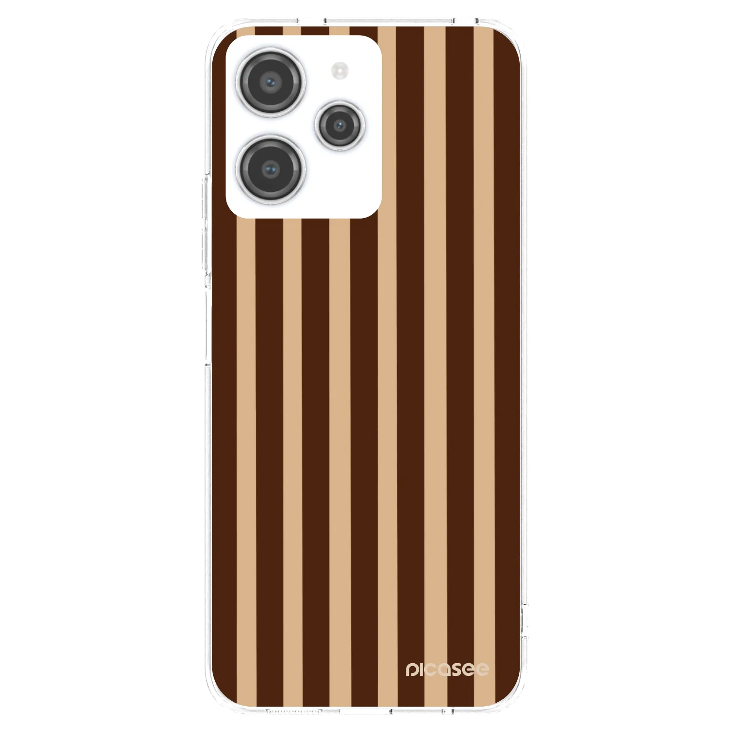 Picasee Xiaomi Redmi 12 4G Hülle - Transparentes Silikon - Brown lines