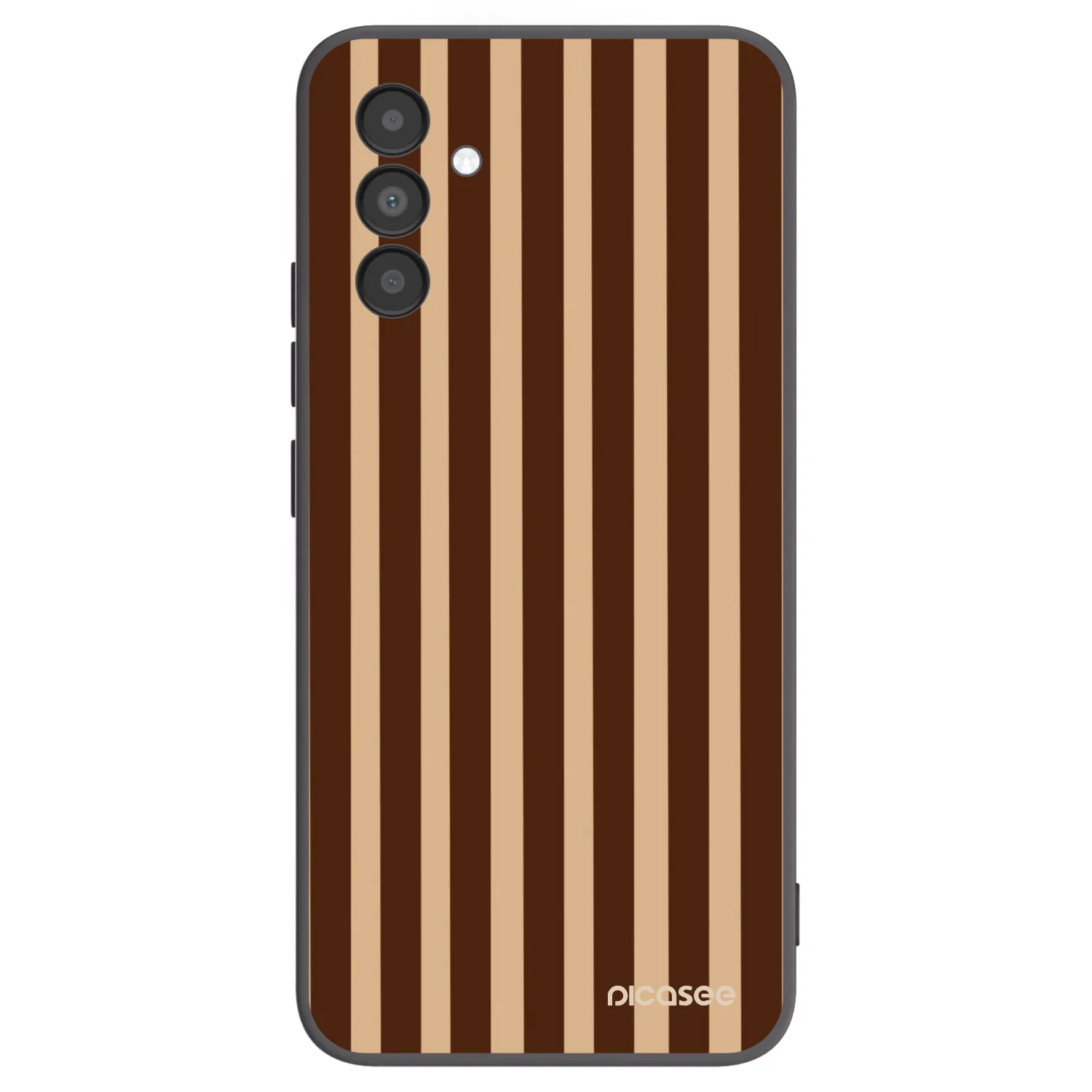 Picasee Samsung Galaxy A04s A047F Hülle - Schwarzes Silikon - Brown lines