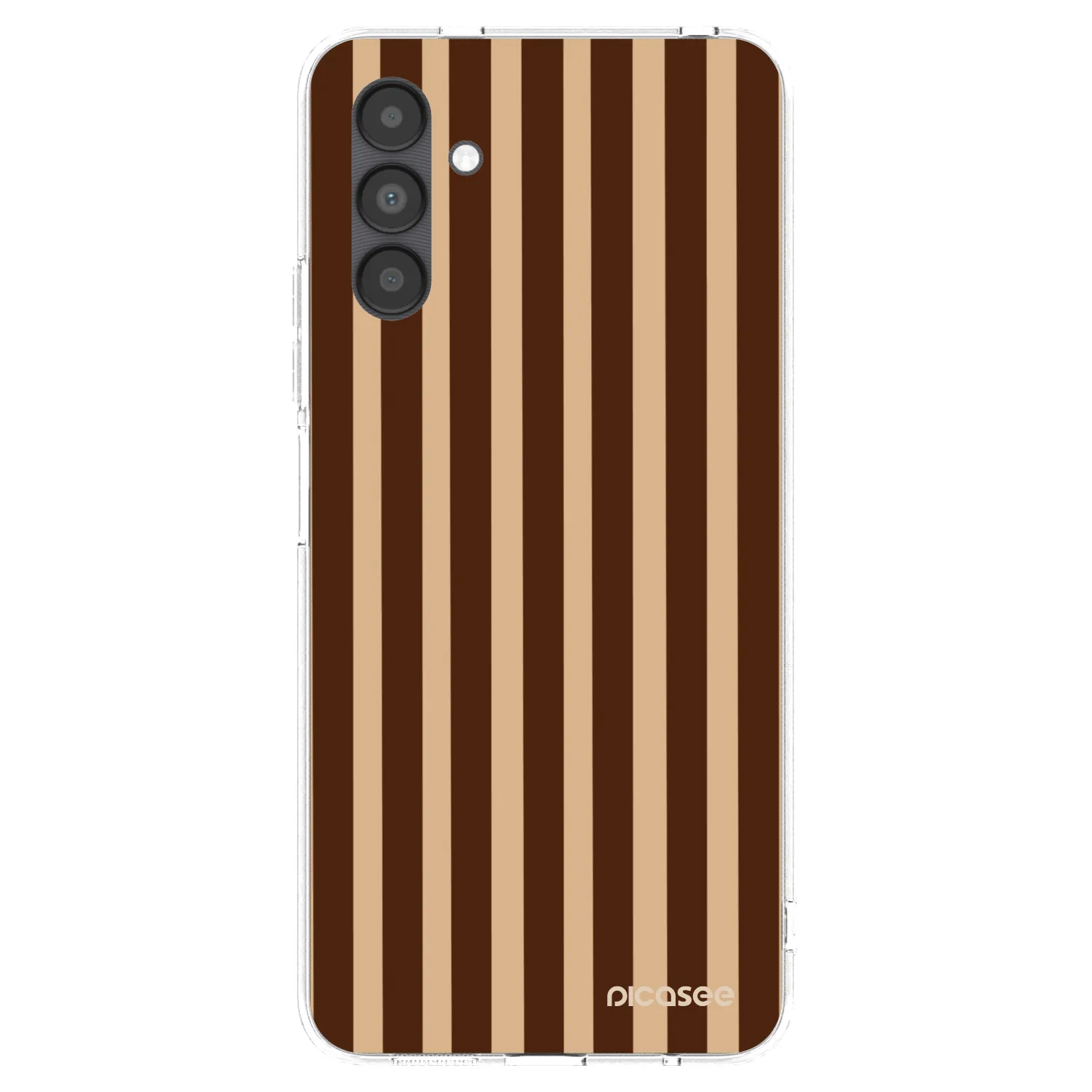 Picasee Samsung Galaxy A04s A047F Hülle - Transparentes Silikon - Brown lines