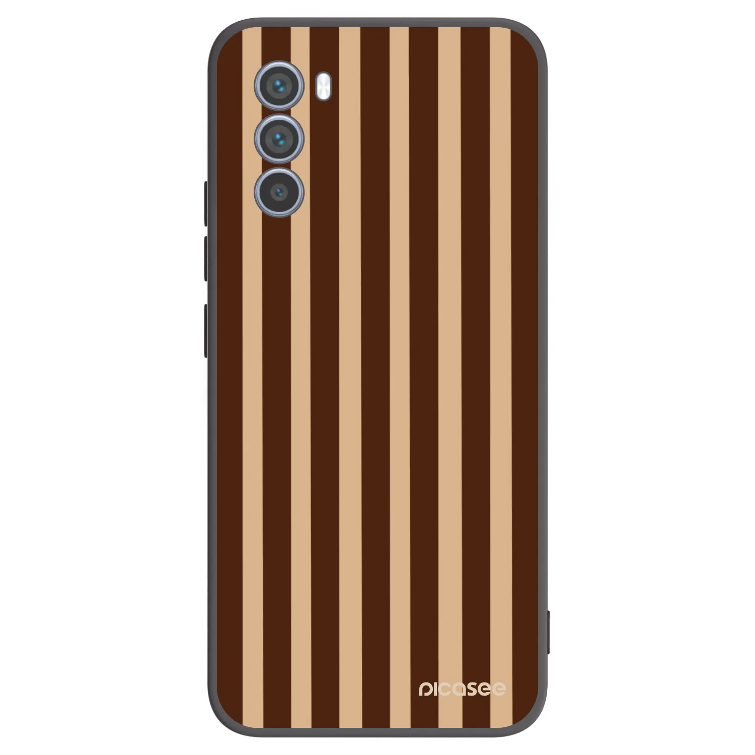 Picasee Motorola Moto G62 Hülle - Schwarzes Silikon - Brown lines