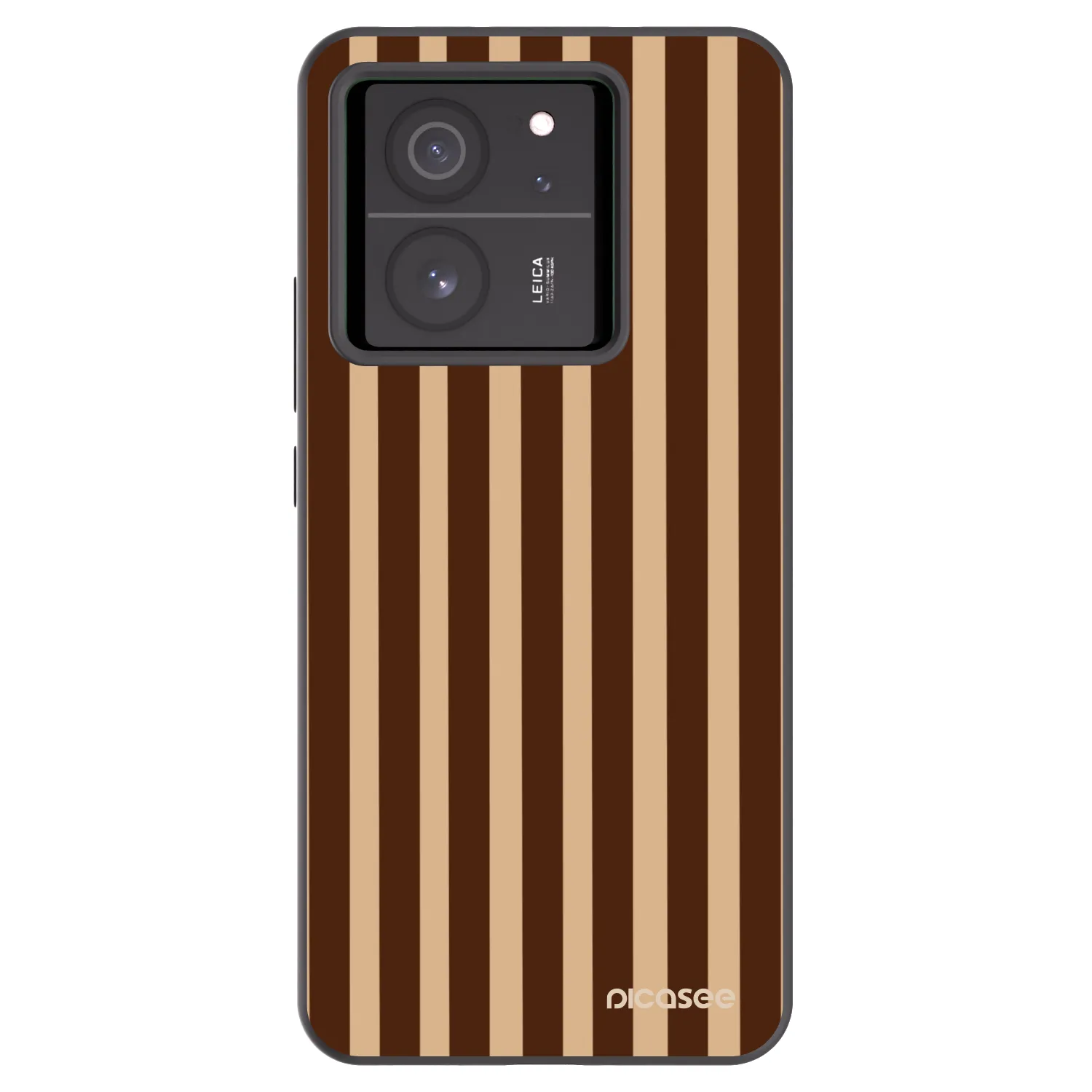 Picasee Xiaomi 13T Hülle - Schwarzes Silikon - Brown lines