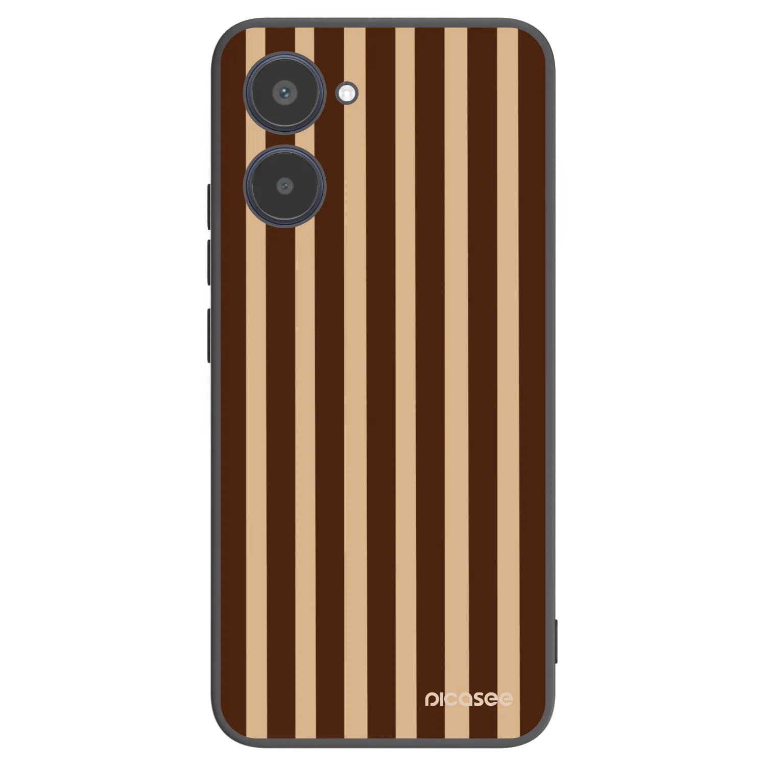 Picasee Realme 10 4G Hülle - Schwarzes Silikon - Brown lines