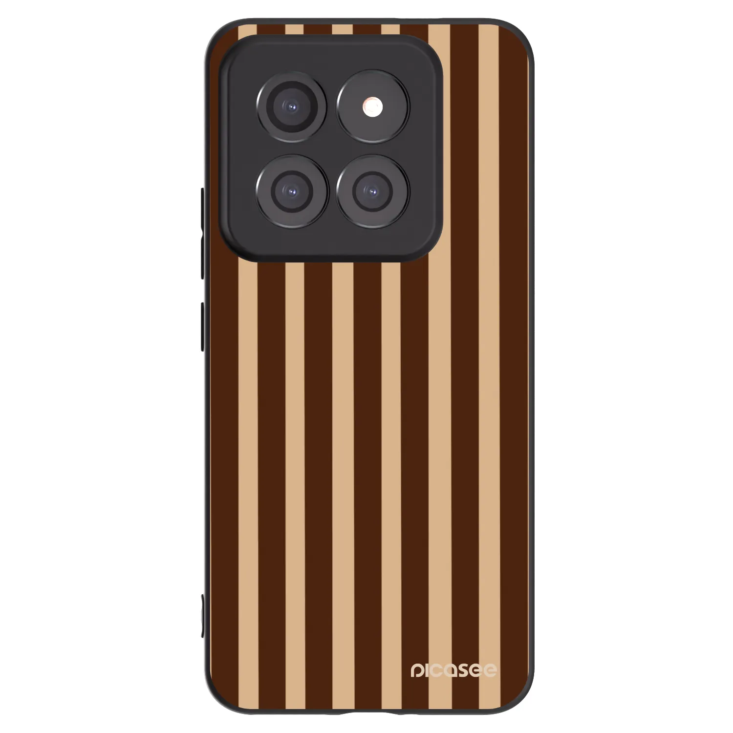 Picasee Xiaomi 14 Pro Hülle - Schwarzes Silikon - Brown lines