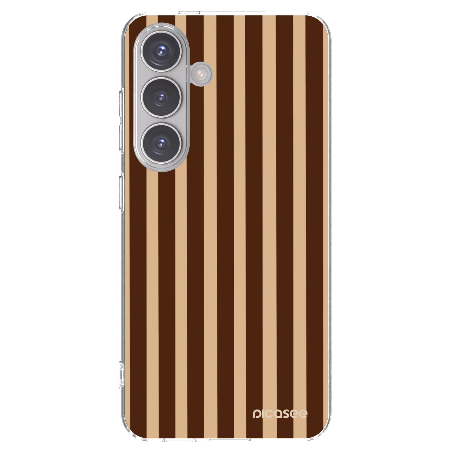 Picasee Samsung Galaxy S24 S921B 5G Hülle - Transparentes Silikon - Brown lines