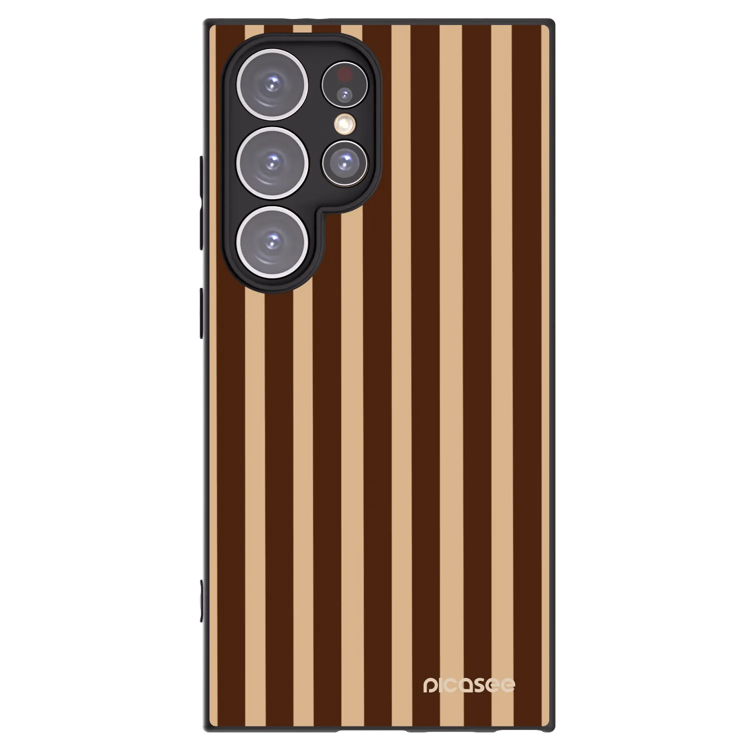 Picasee Samsung Galaxy S24 Ultra S928B 5G Hülle - Schwarzes Silikon - Brown lines