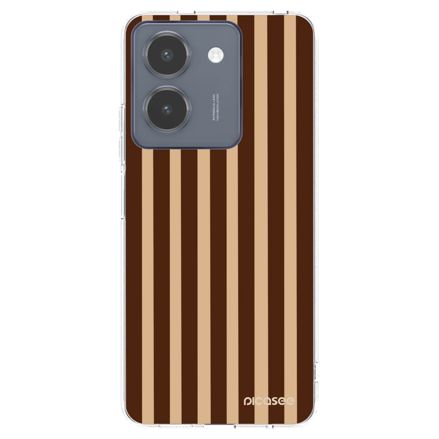 Picasee Vivo Y36 4G Hülle - Transparentes Silikon - Brown lines