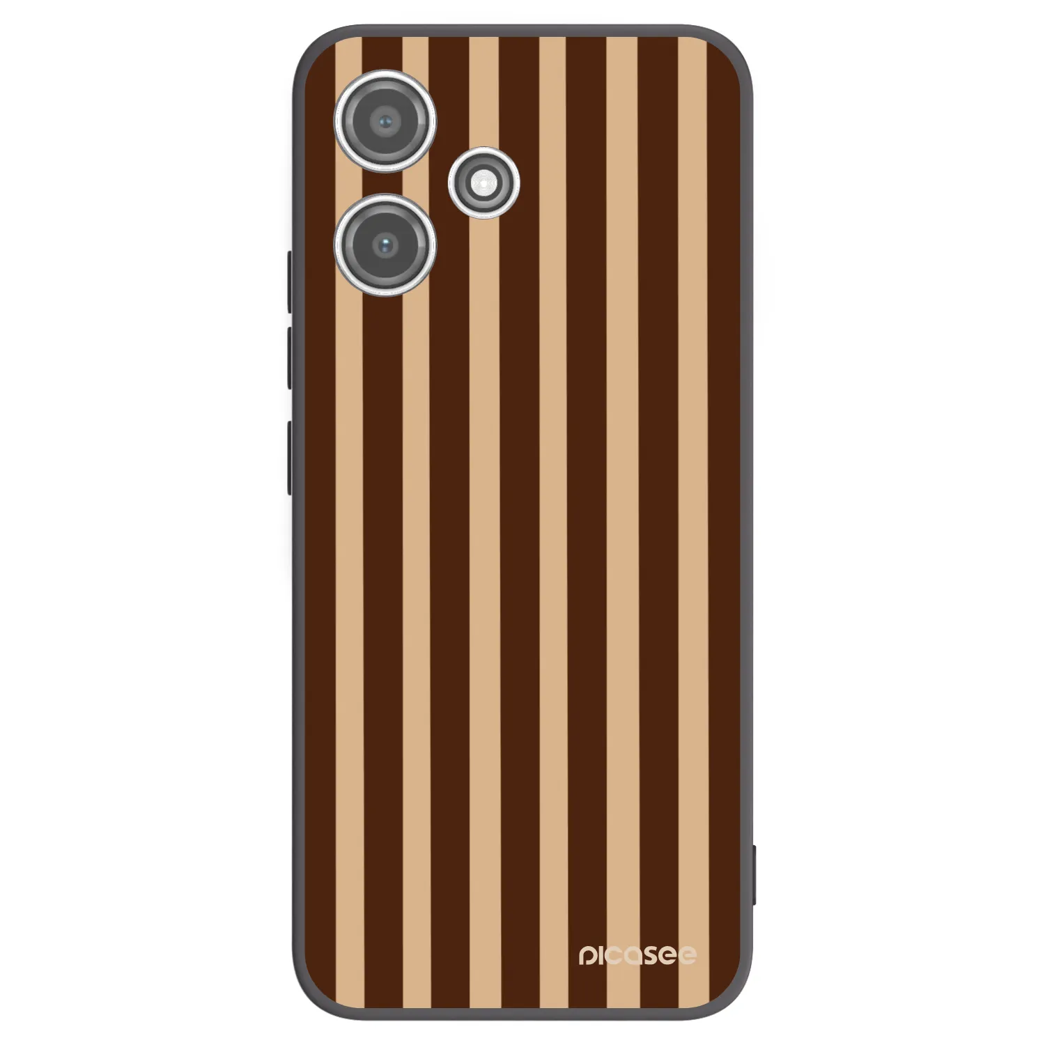 Picasee Xiaomi Redmi 12 5G Hülle - Schwarzes Silikon - Brown lines