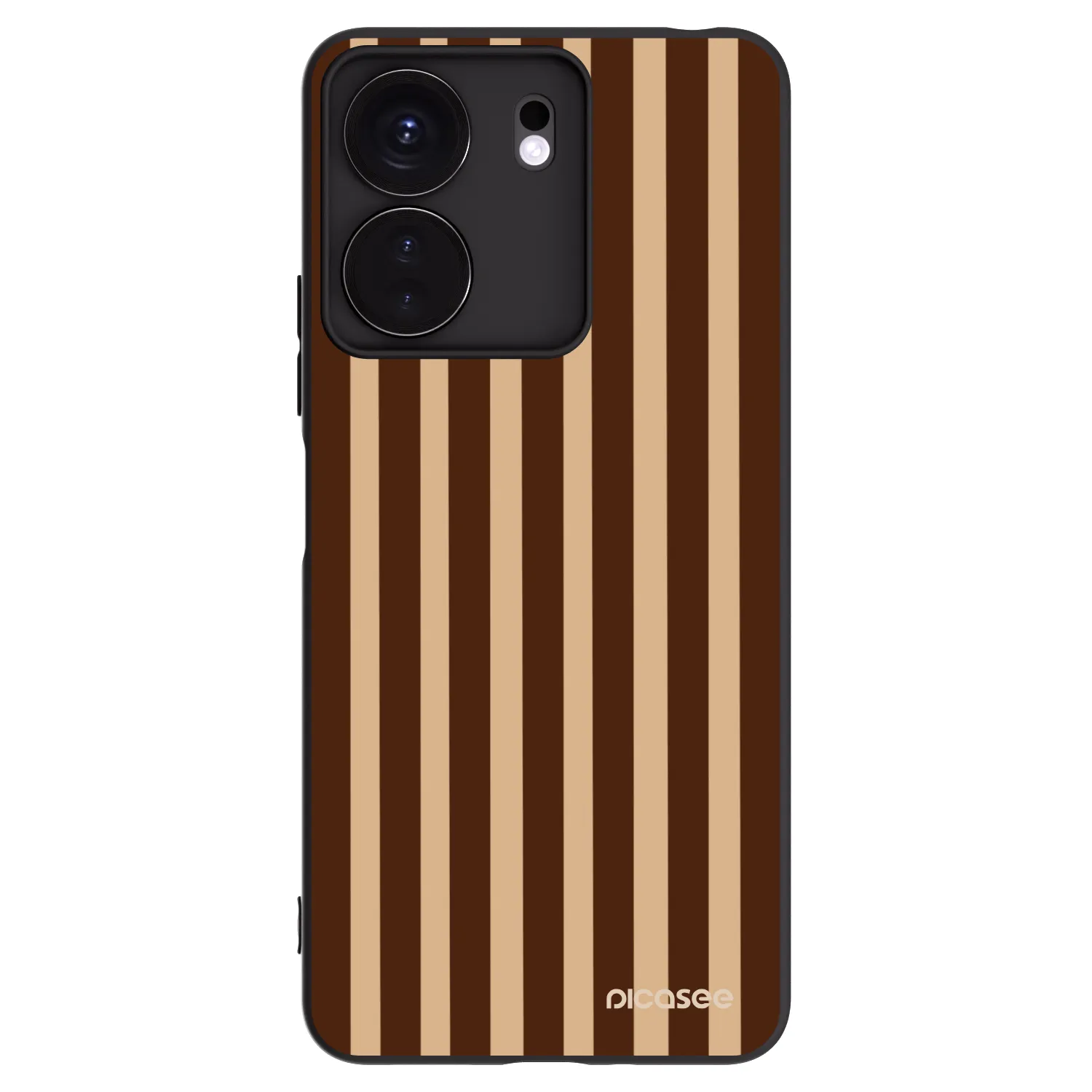Picasee Xiaomi Redmi 13C 4G Hülle - Schwarzes Silikon - Brown lines