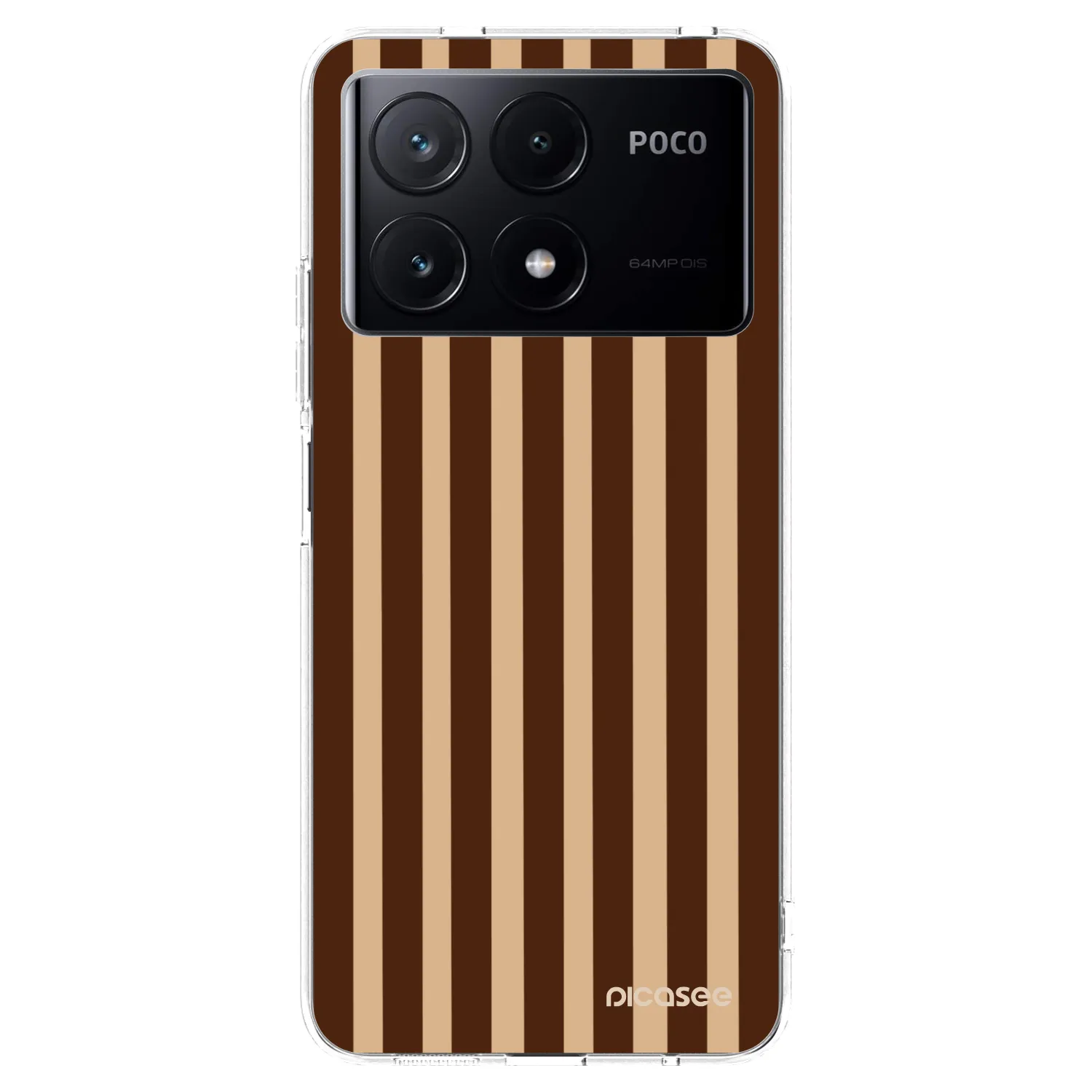 Picasee Xiaomi Poco X6 Pro Hülle - Transparentes Silikon - Brown lines
