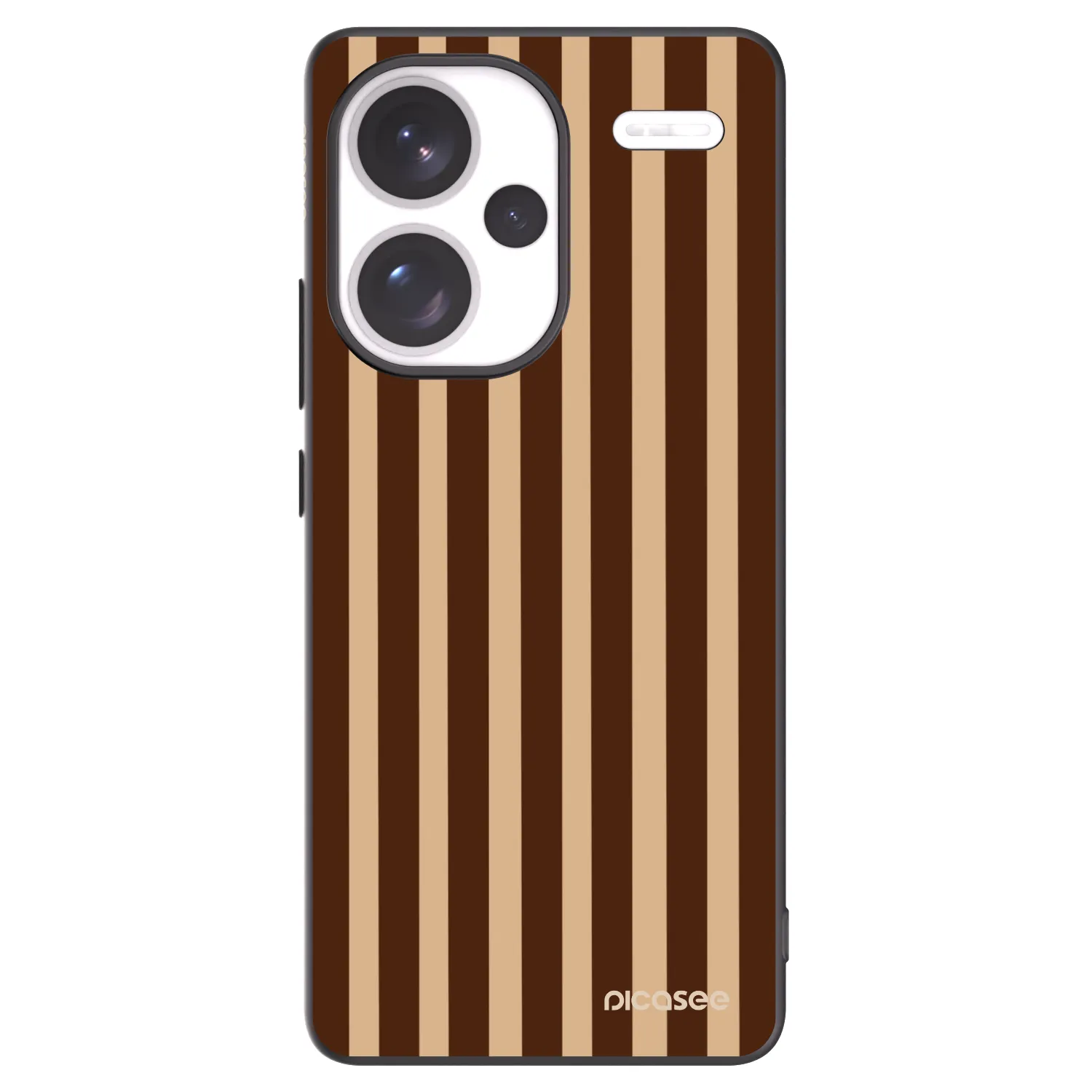 Picasee Xiaomi Redmi Note 13 Pro+ 5G Hülle - Schwarzes Silikon - Brown lines