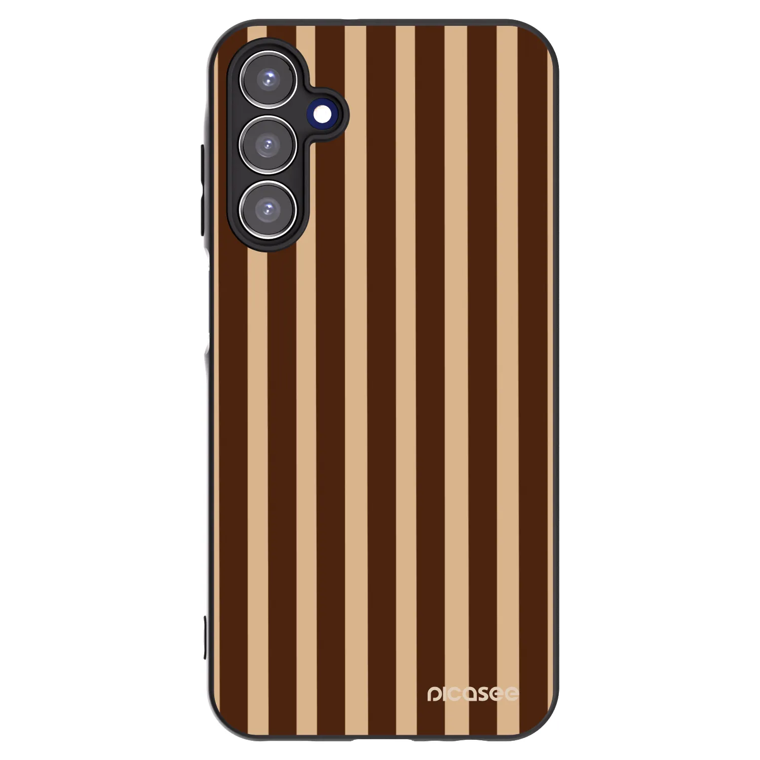 Picasee Samsung Galaxy A15 A155F 4G Hülle - Schwarzes Silikon - Brown lines