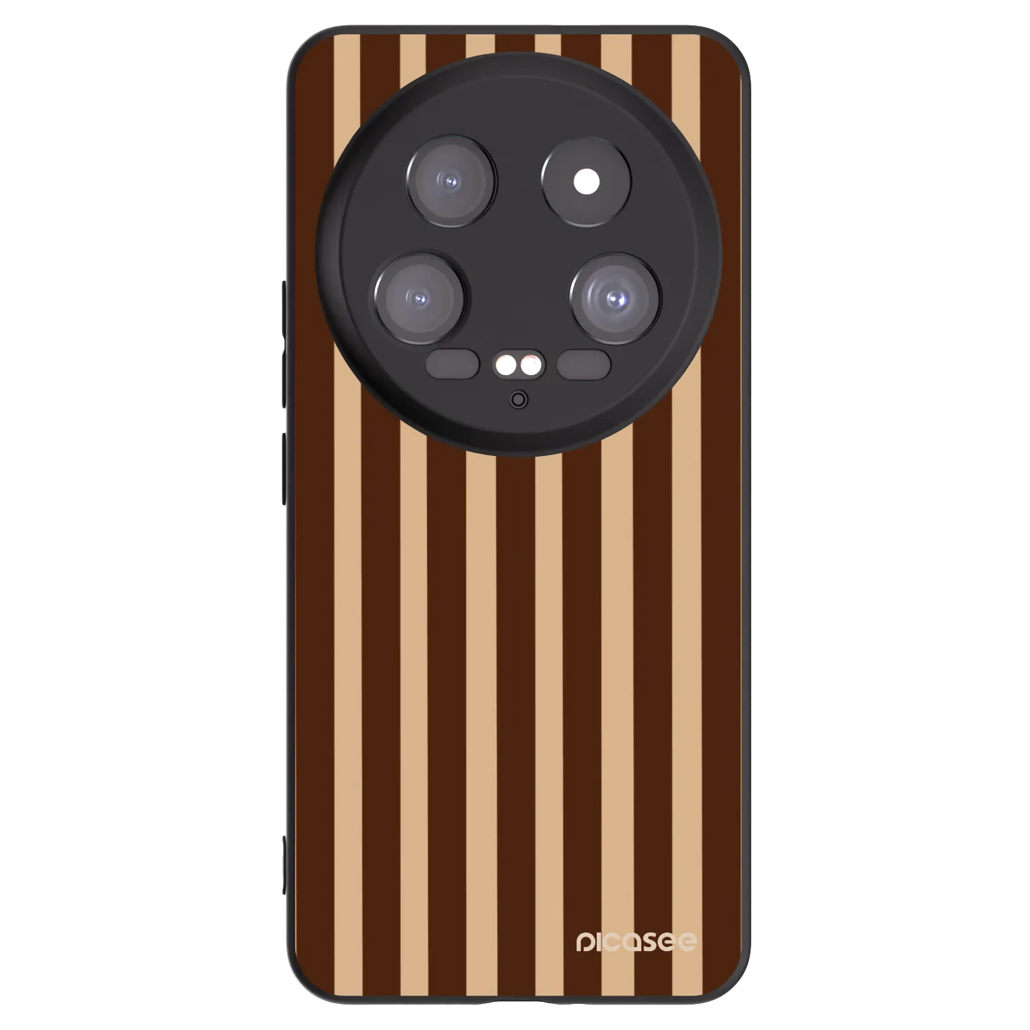 Picasee Xiaomi 14 Ultra Hülle - Schwarzes Silikon - Brown lines
