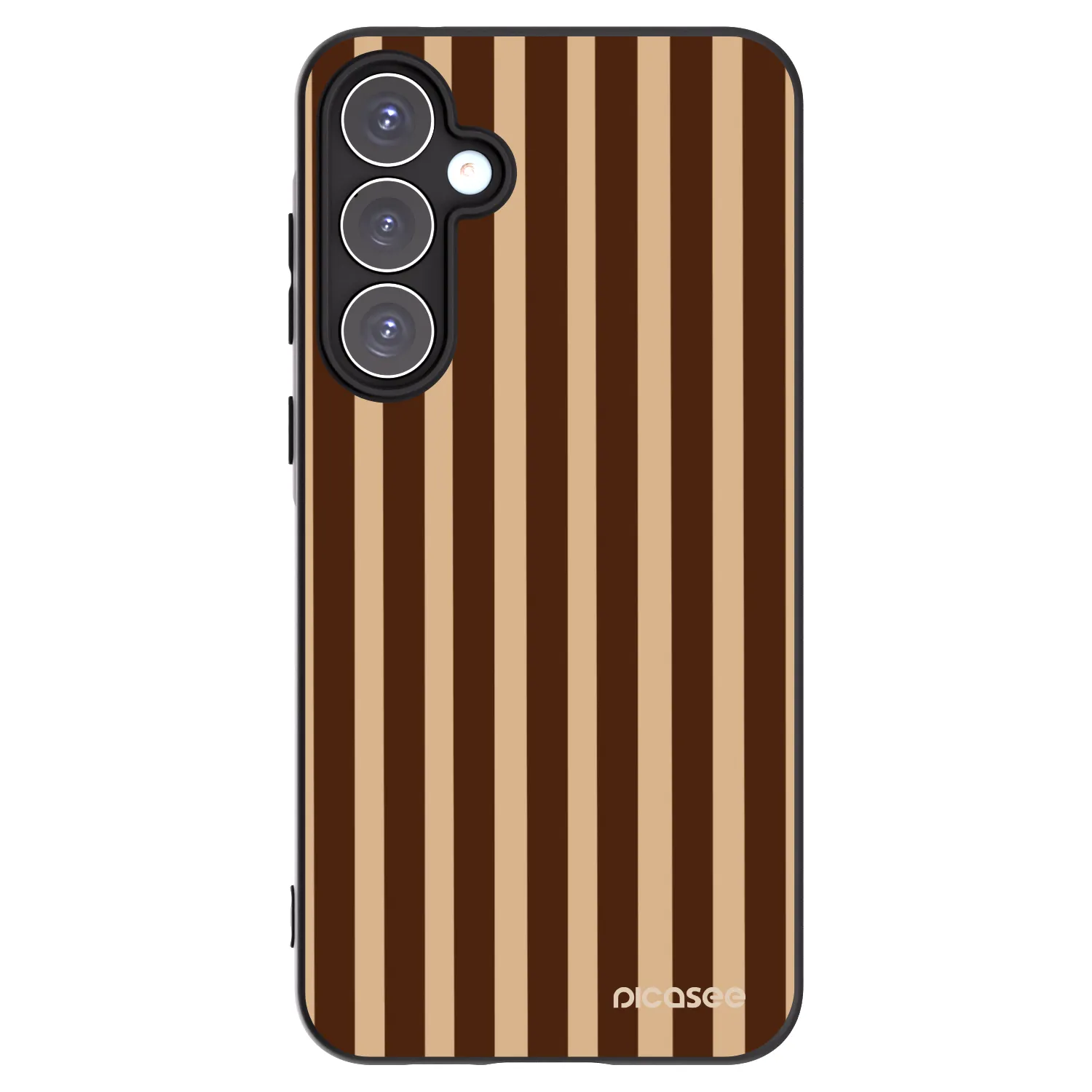 Picasee Samsung Galaxy A55 5G A556B Hülle - Schwarzes Silikon - Brown lines