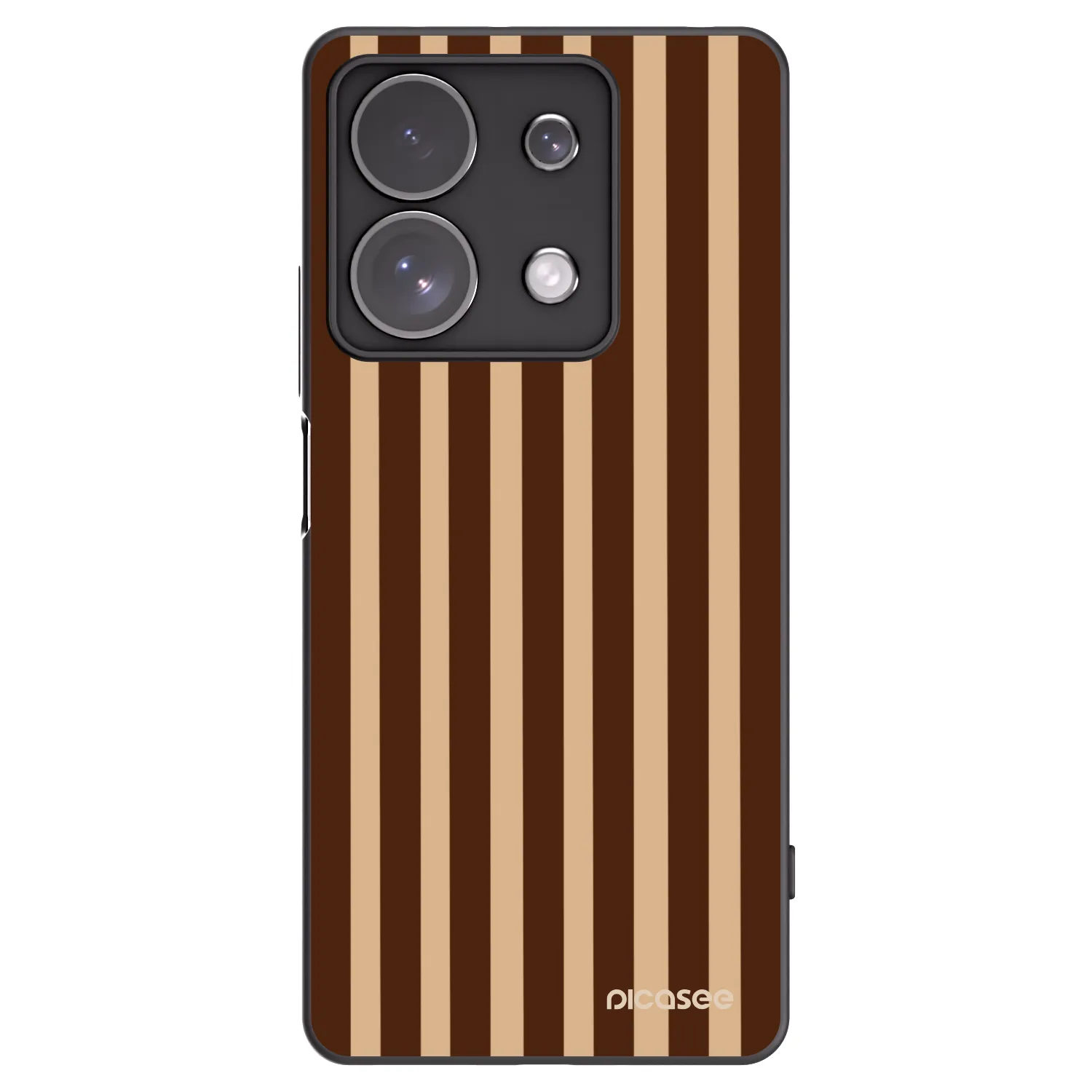 Picasee Xiaomi Redmi Note 13 Pro 4G Hülle - Schwarzes Silikon - Brown lines