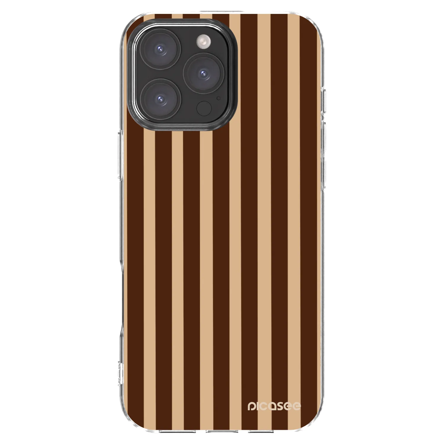 Picasee Apple iPhone 16 Pro Max Hülle - Transparentes Silikon - Brown lines