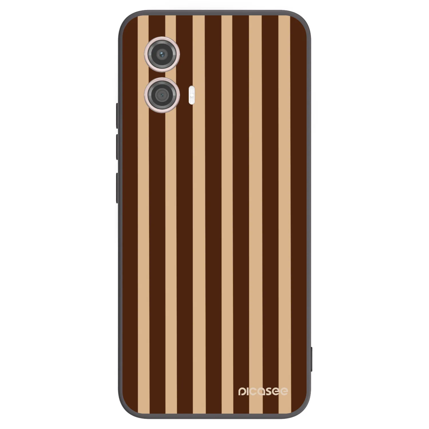 Picasee Motorola Moto G53 5G Hülle - Schwarzes Silikon - Brown lines