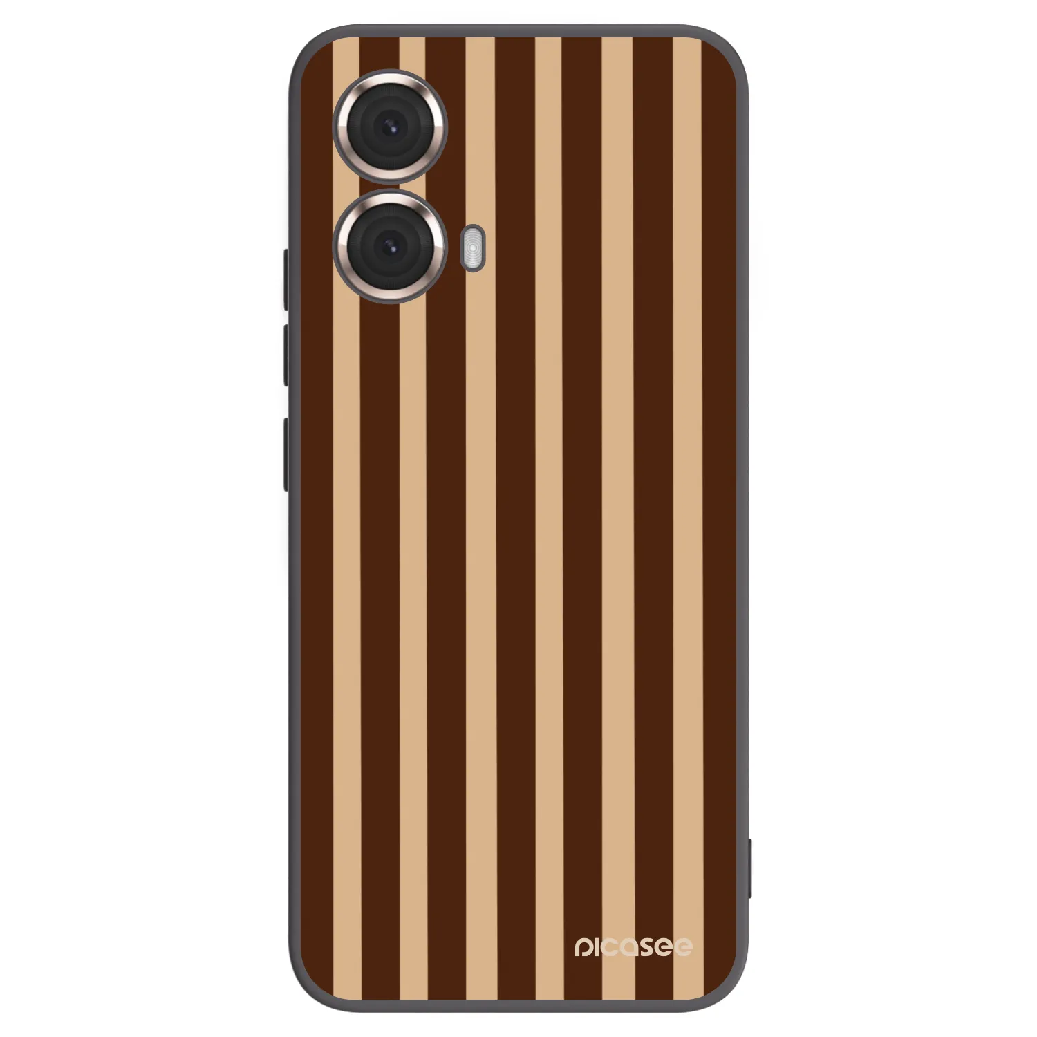 Picasee Motorola Moto G85 Hülle - Schwarzes Silikon - Brown lines