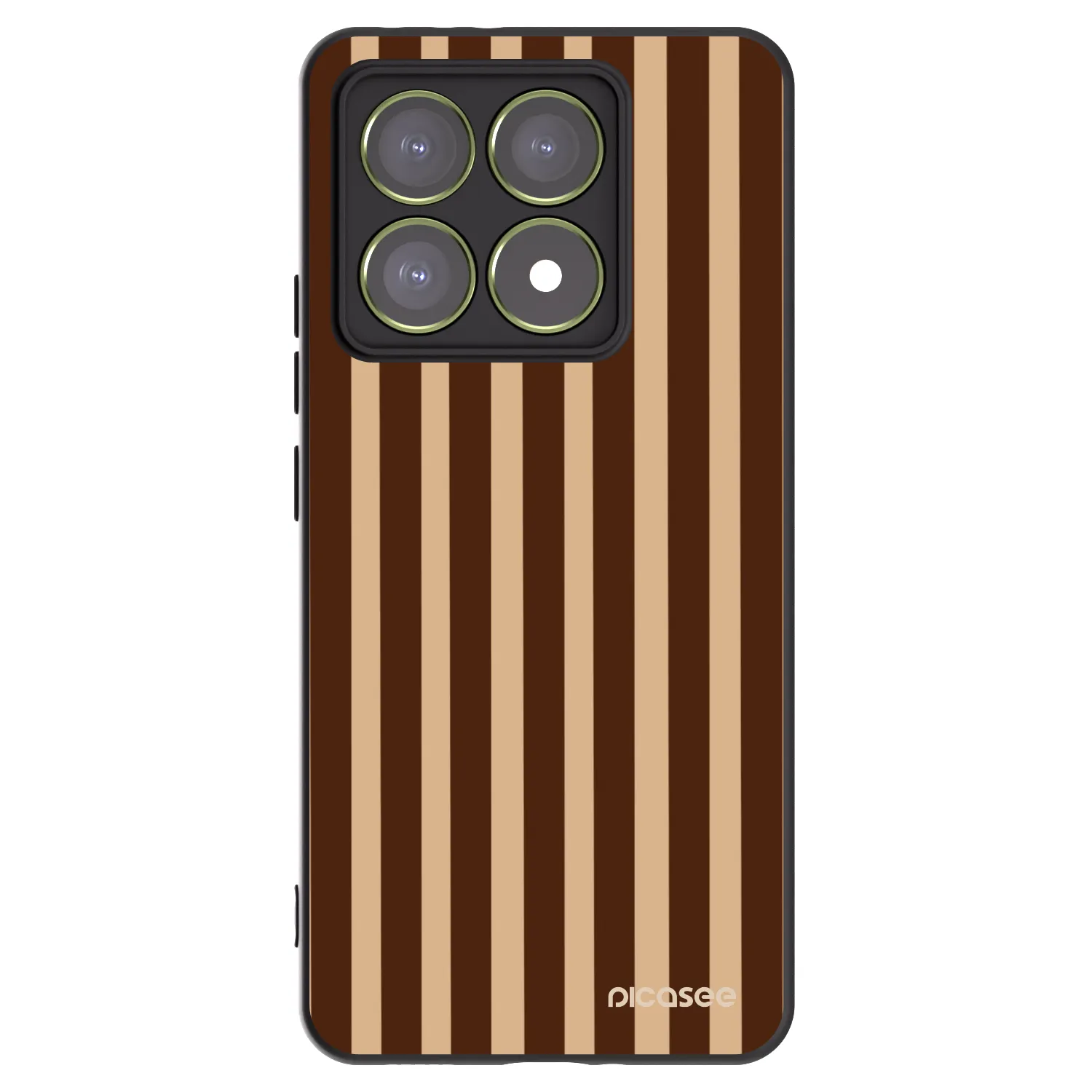 Picasee Xiaomi 14T Hülle - Schwarzes Silikon - Brown lines