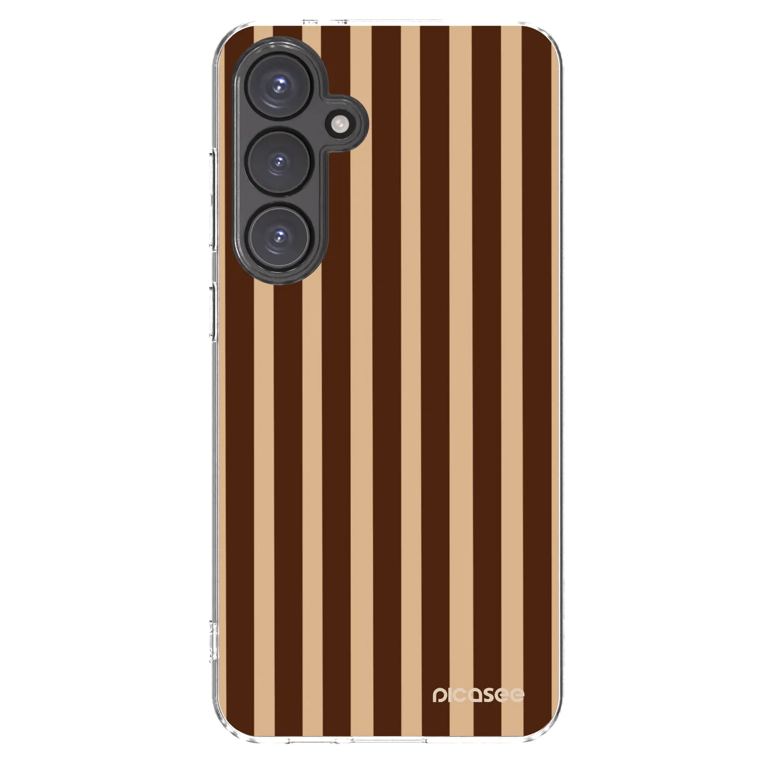 Picasee Samsung Galaxy S24 FE S721B Hülle - Transparentes Silikon - Brown lines