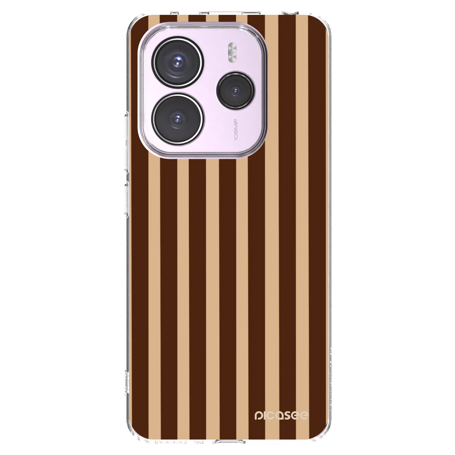 Picasee Xiaomi Redmi Note 14 5G Hülle - Transparentes Silikon - Brown lines