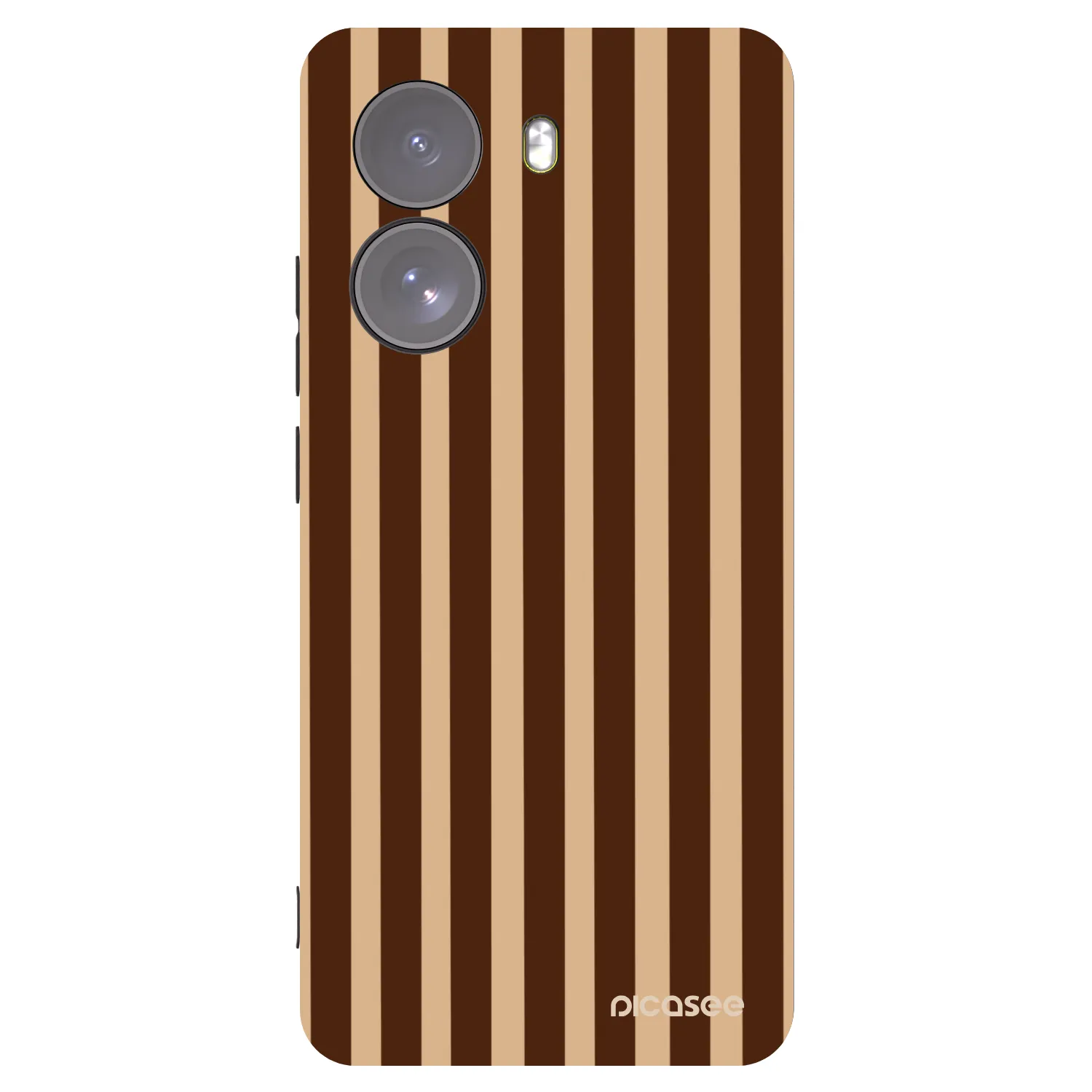 Picasee Xiaomi Poco X7 Hülle - Schwarzes Silikon - Brown lines
