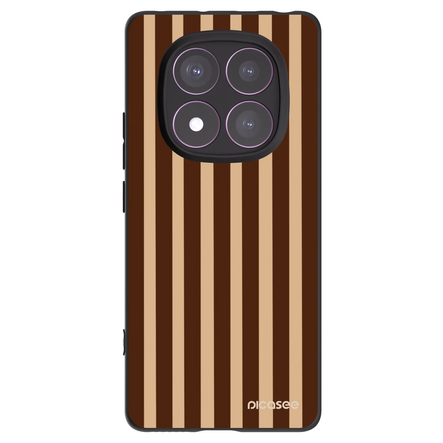 Picasee Xiaomi Redmi Note 14 Pro 4G Hülle - Schwarzes Silikon - Brown lines