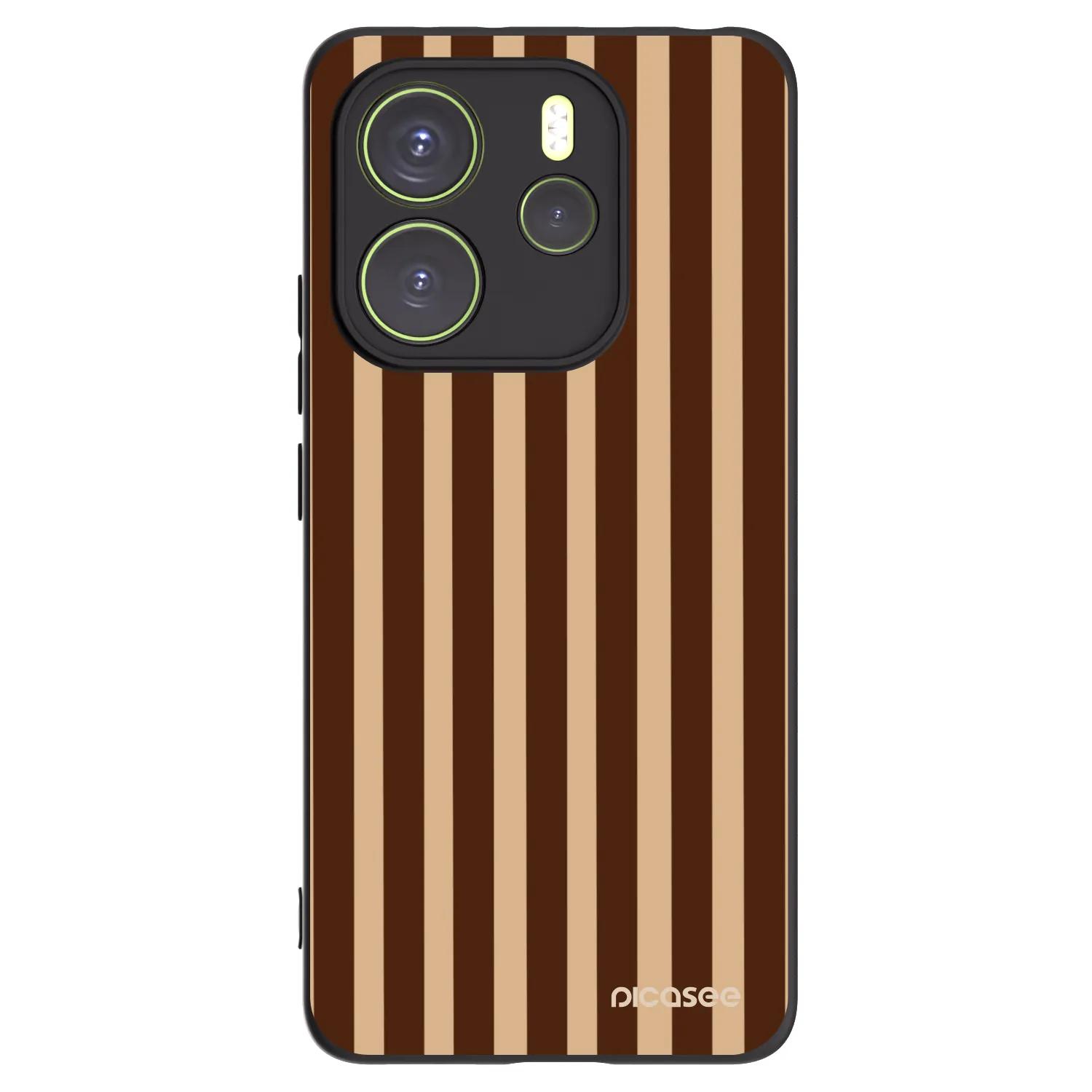 Picasee Xiaomi Redmi Note 14 4G Hülle - Schwarzes Silikon - Brown lines