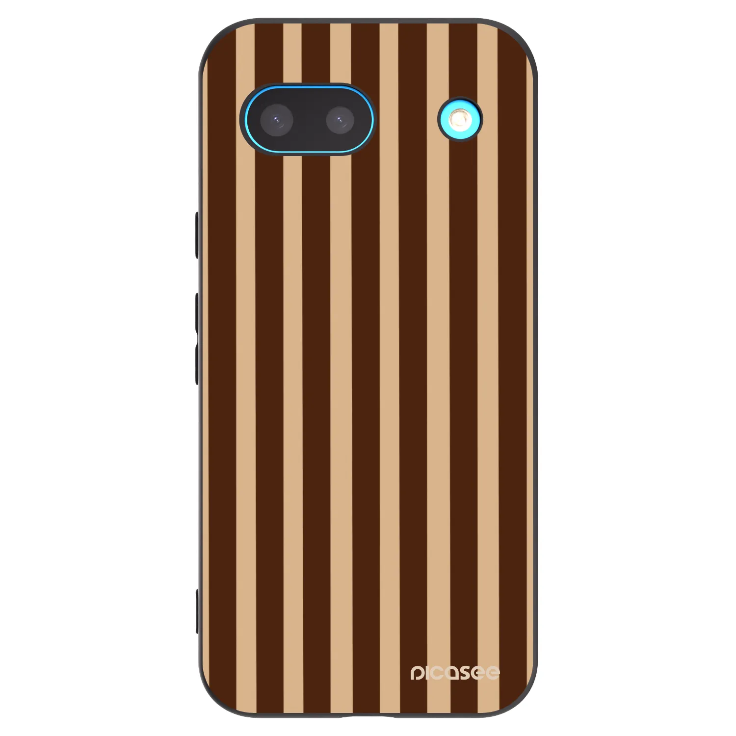 Picasee Google Pixel 8a Hülle - Schwarzes Silikon - Brown lines