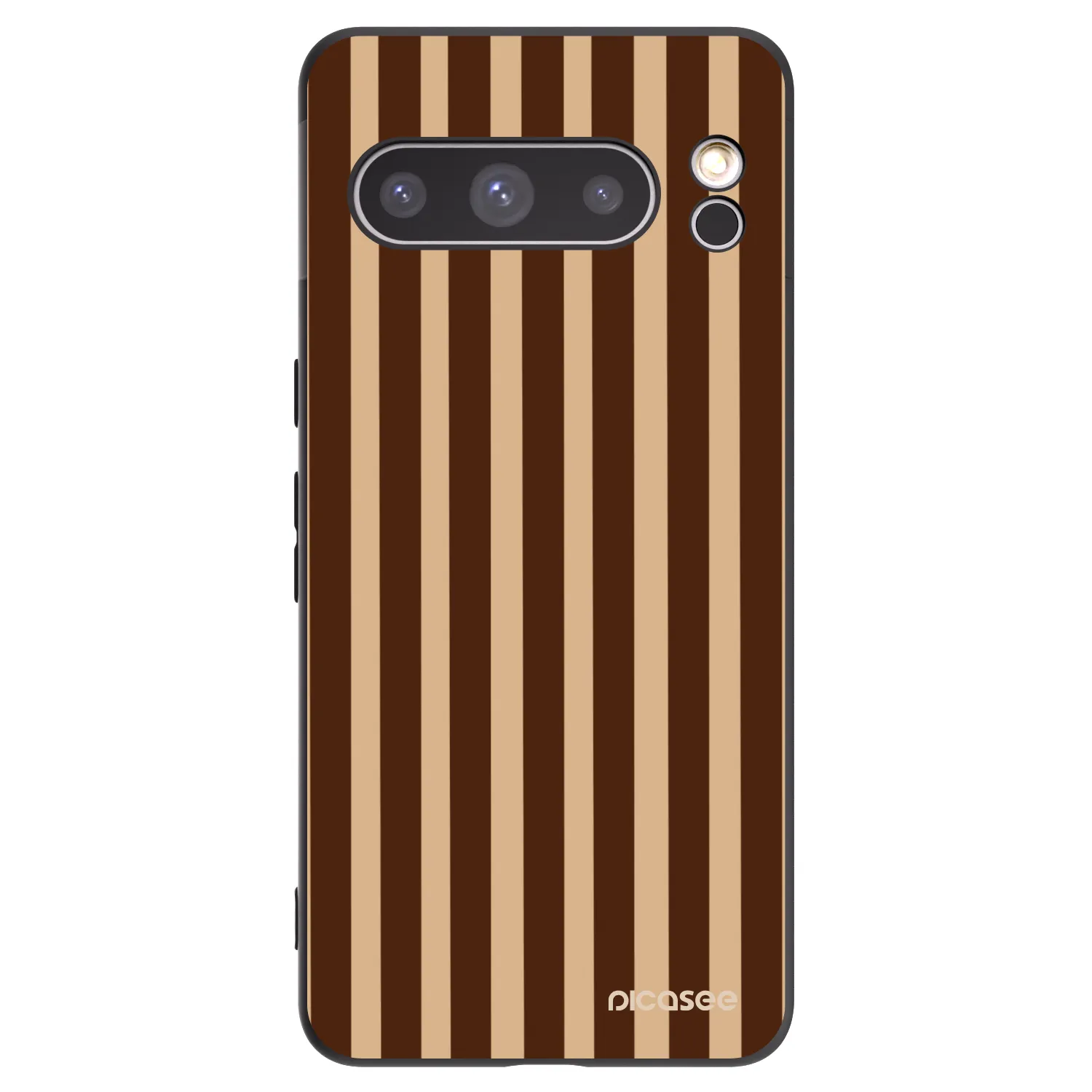 Picasee Google Pixel 8 Pro Hülle - Schwarzes Silikon - Brown lines