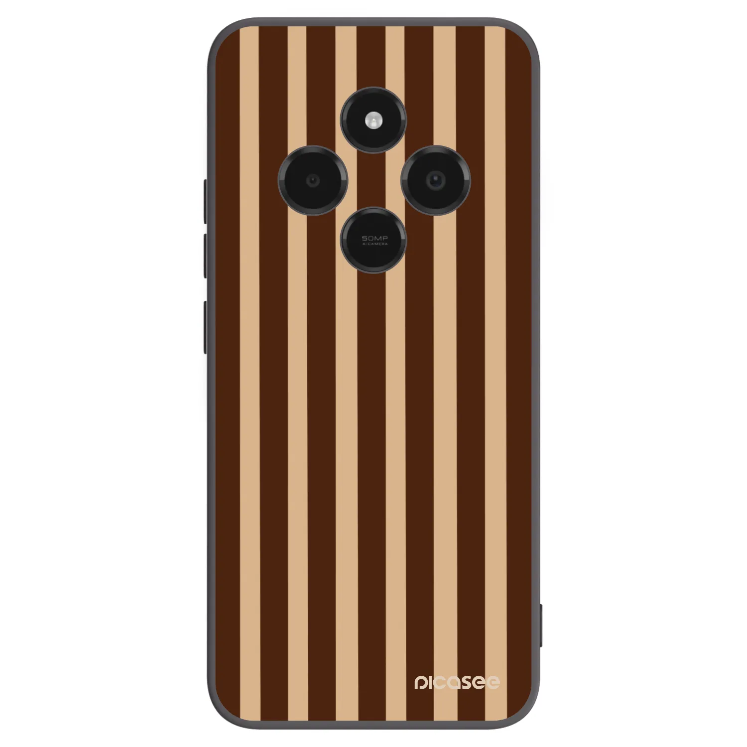 Picasee Xiaomi Poco C75 Hülle - Schwarzes Silikon - Brown lines