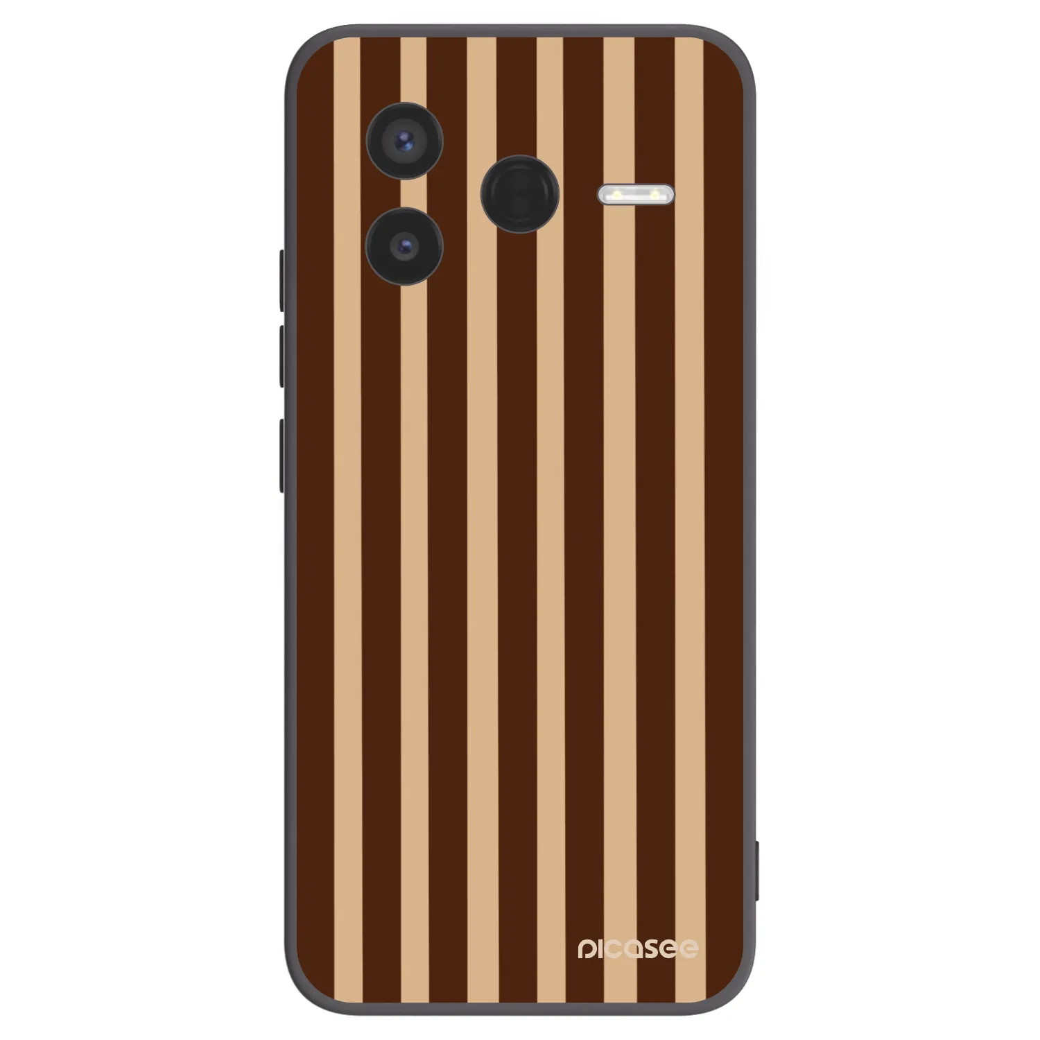 Picasee Xiaomi Poco F7 Pro 5G Hülle - Schwarzes Silikon - Brown lines