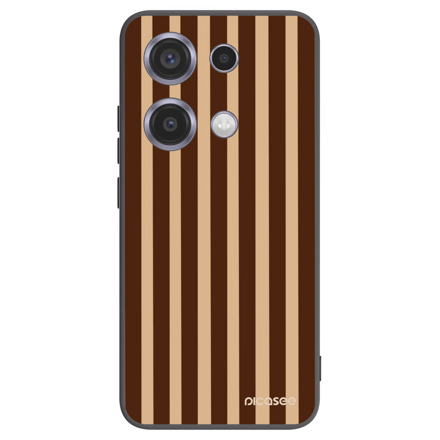 Picasee Xiaomi Redmi Note 14S Hülle - Schwarzes Silikon - Brown lines