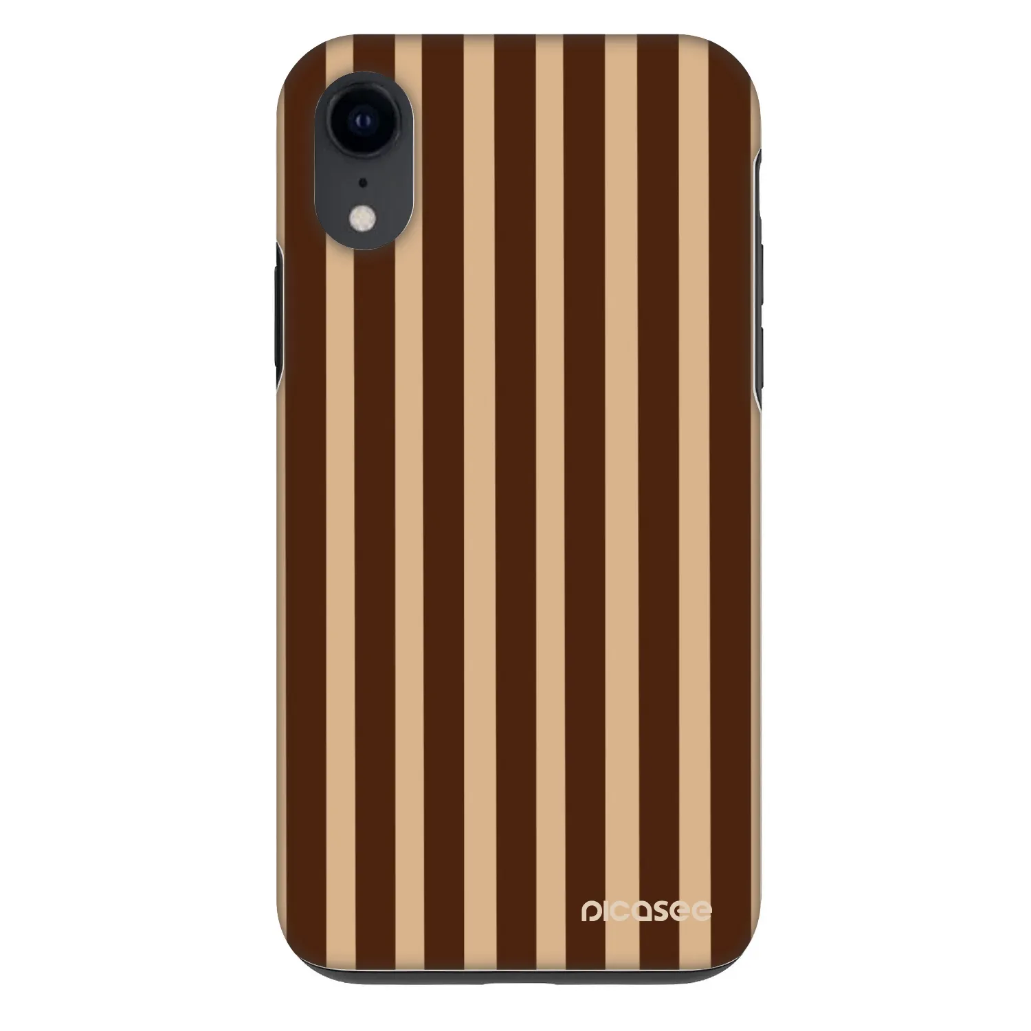 Picasee Fashion Case für Apple iPhone XR - Brown lines