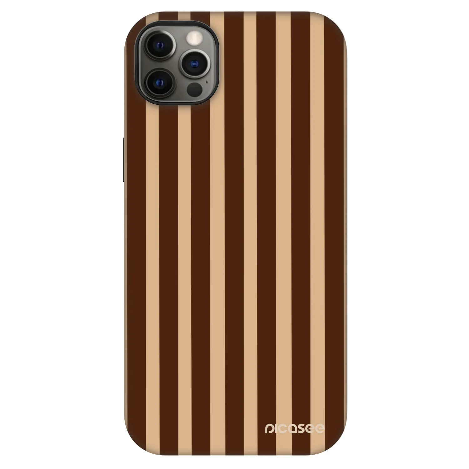 Picasee Fashion Case MagSafe für Apple iPhone 12 Pro Max - Brown lines