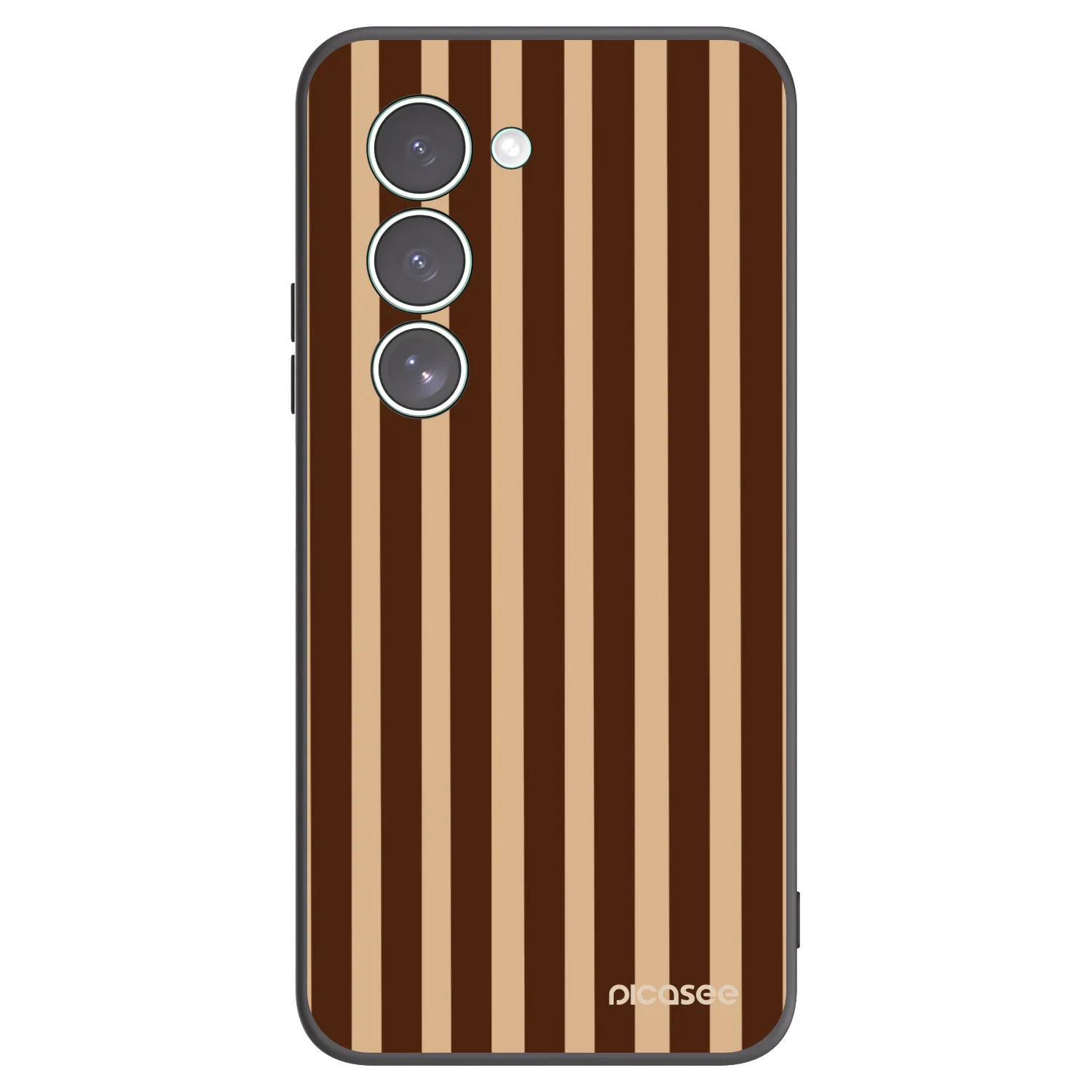 Picasee Xiaomi Redmi 15 5G Hülle - Schwarzes Silikon - Brown lines