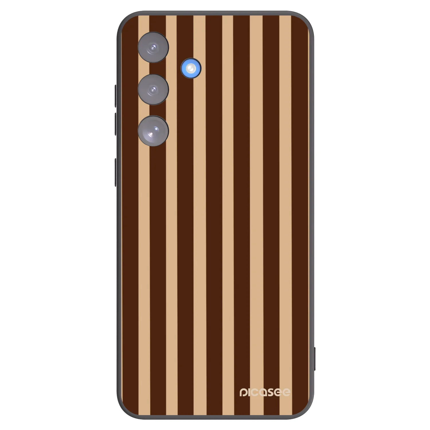 Picasee Samsung Galaxy S25 FE 5G Hülle - Schwarzes Silikon - Brown lines