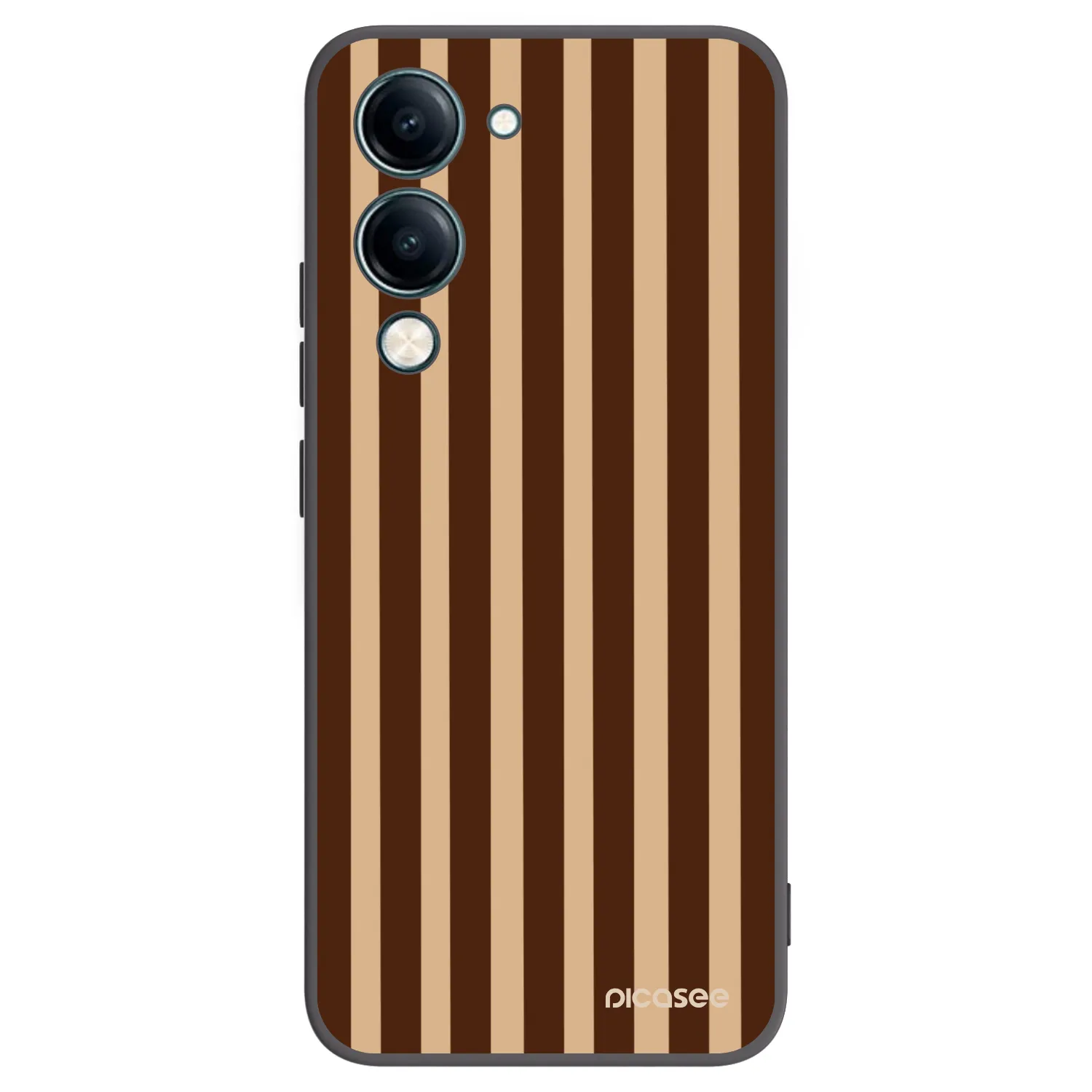 Picasee Vivo Y29s 5G Hülle - Schwarzes Silikon - Brown lines