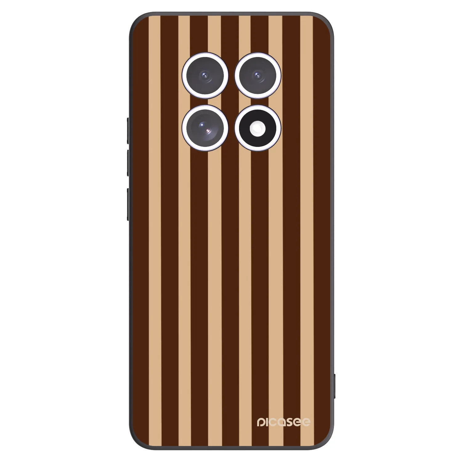 Picasee Xiaomi Redmi Note 15 4G Hülle - Schwarzes Silikon - Brown lines