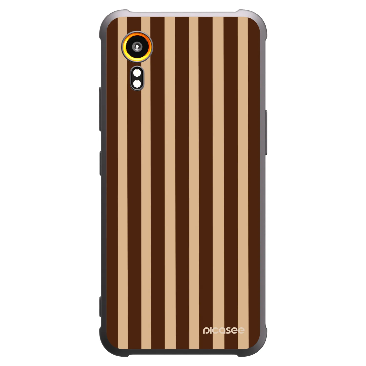 Picasee Samsung Galaxy XCover 7 Hülle - Schwarzes Silikon - Brown lines