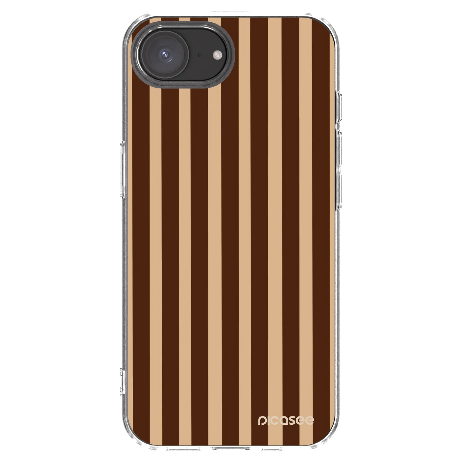 Picasee Apple iPhone 17e Hülle - Transparentes Silikon - Brown lines